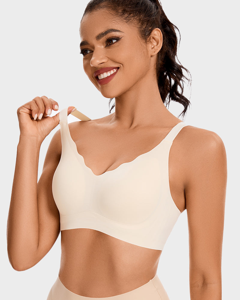 LilyCurve Seamless Comfort Smoothing Push Up Bra in NU