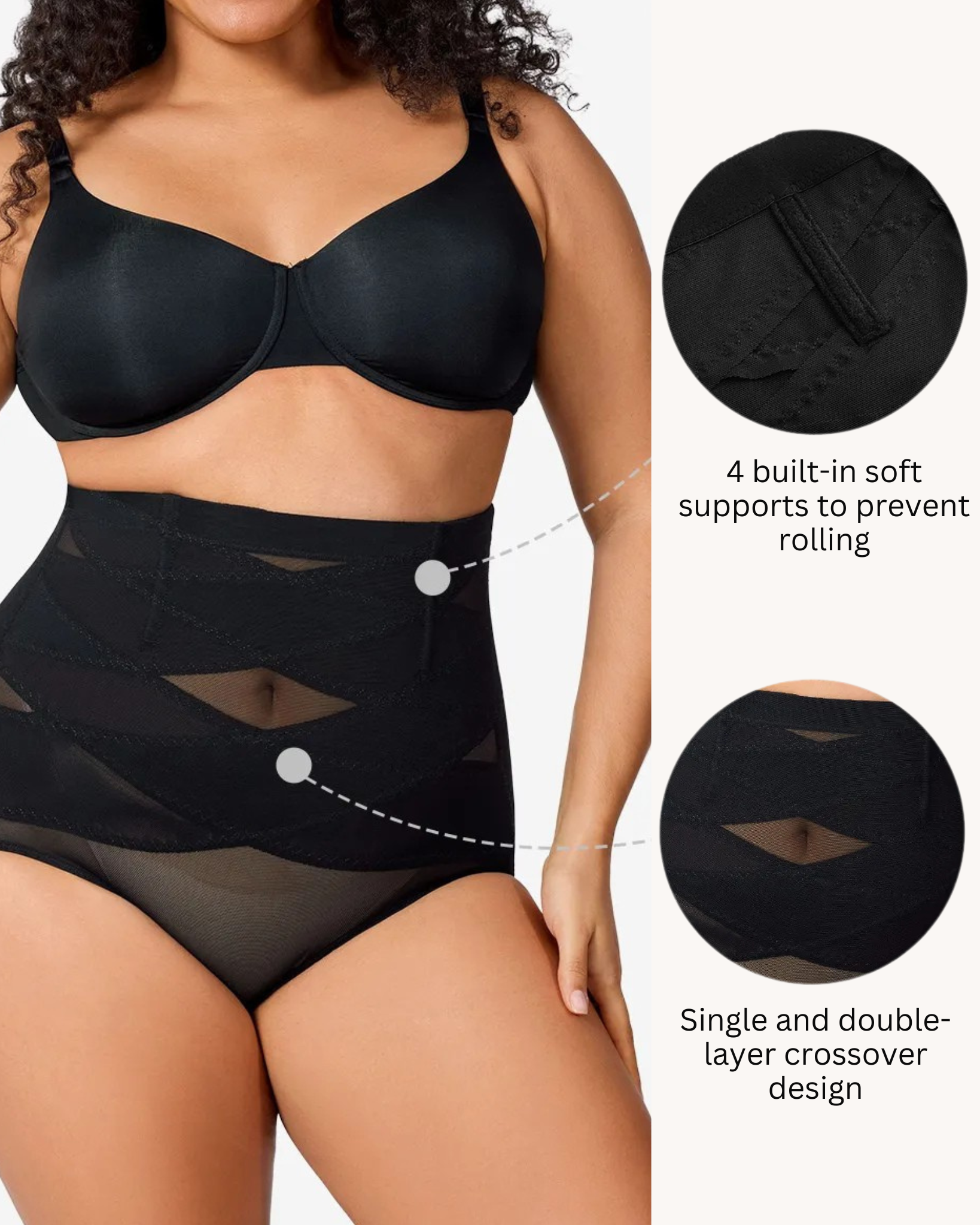 LilyCurve Tummy Control Smoothing Brief in BK
