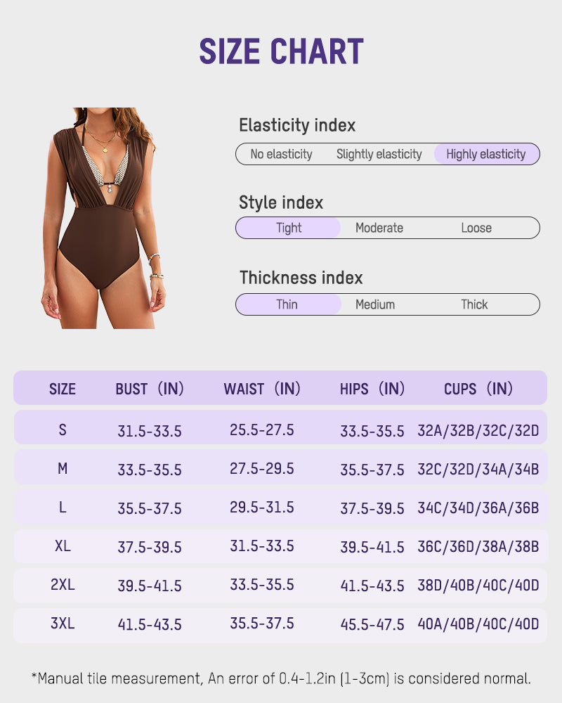 LilyCurve Two-in-One Draped Halter Bikini Swimsuit in GR