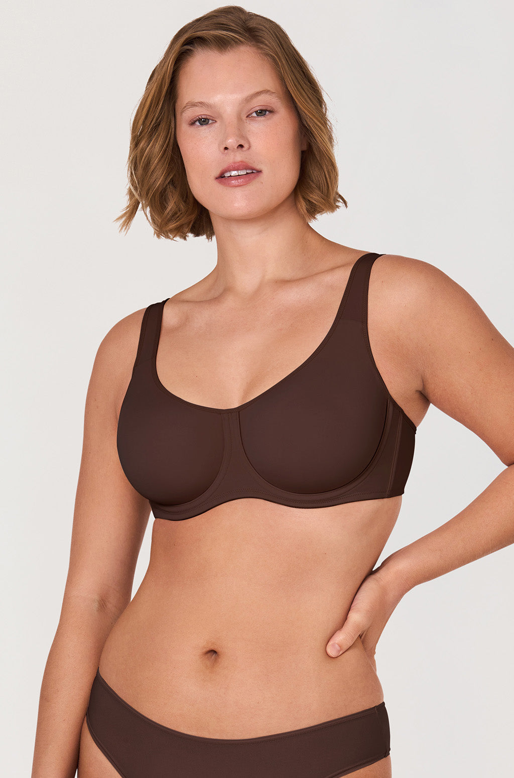 Confishape Supportive Full Coverage Bra - Beige