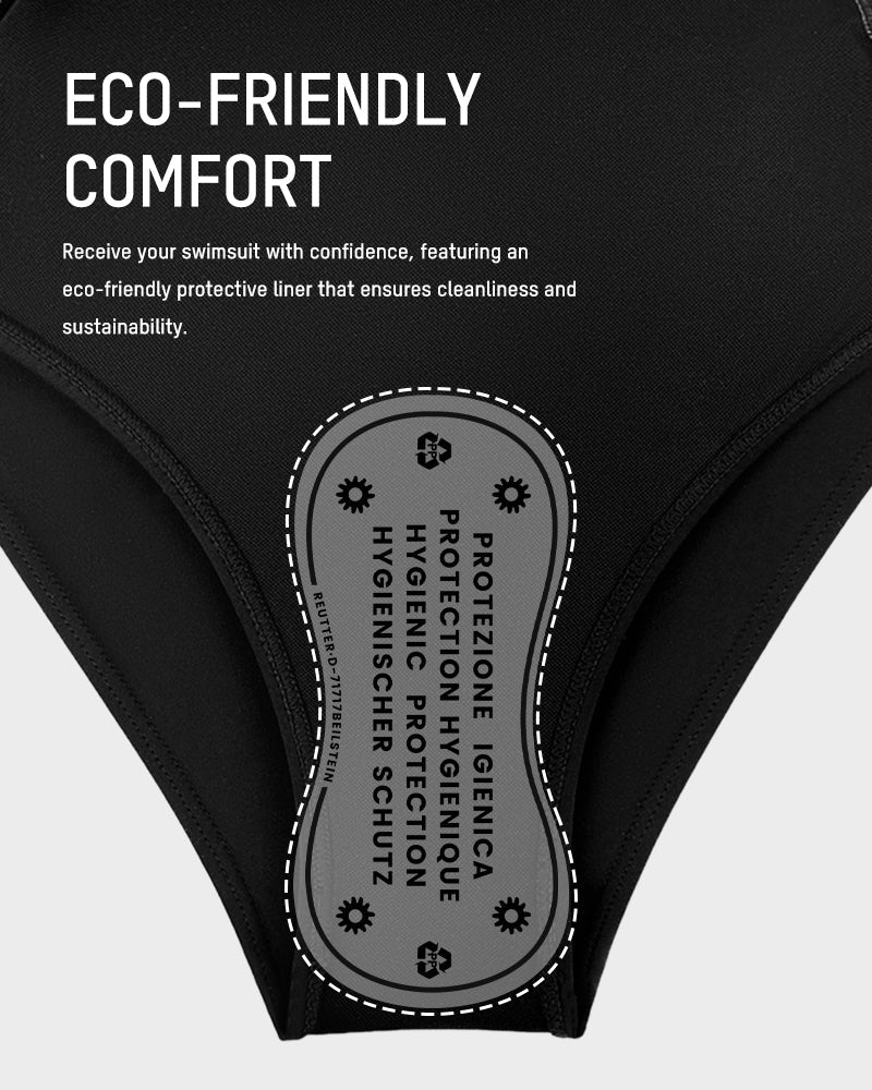 LilyCurve Women's One Piece Flattering Cheeky High Cut Out Cute Swimsuit in BN