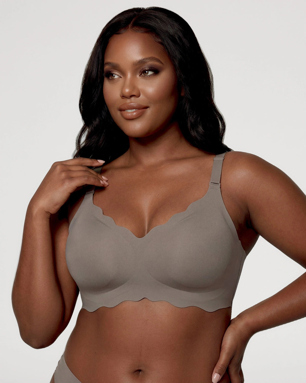 Strap and neckline view for the bra | LilyCurve
