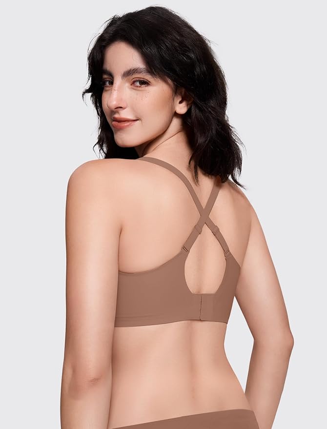 Plunge Mesh Wireless Jelly Seamless Push-Up Bra