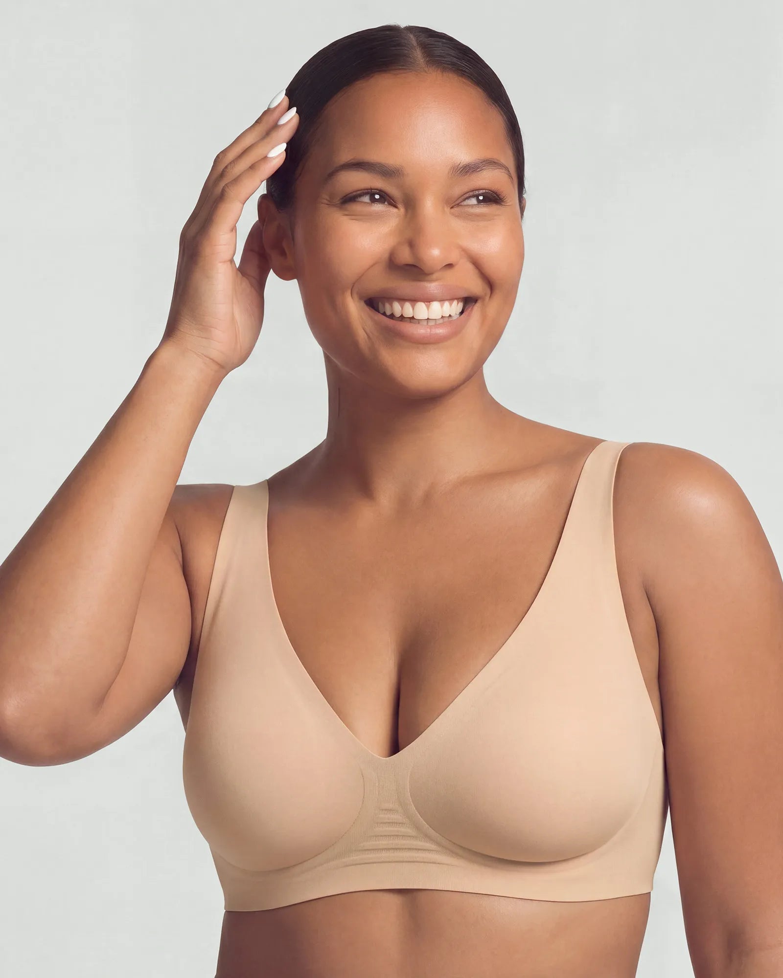 Seamless Wireless Plunge Push-Up Jelly Bra
