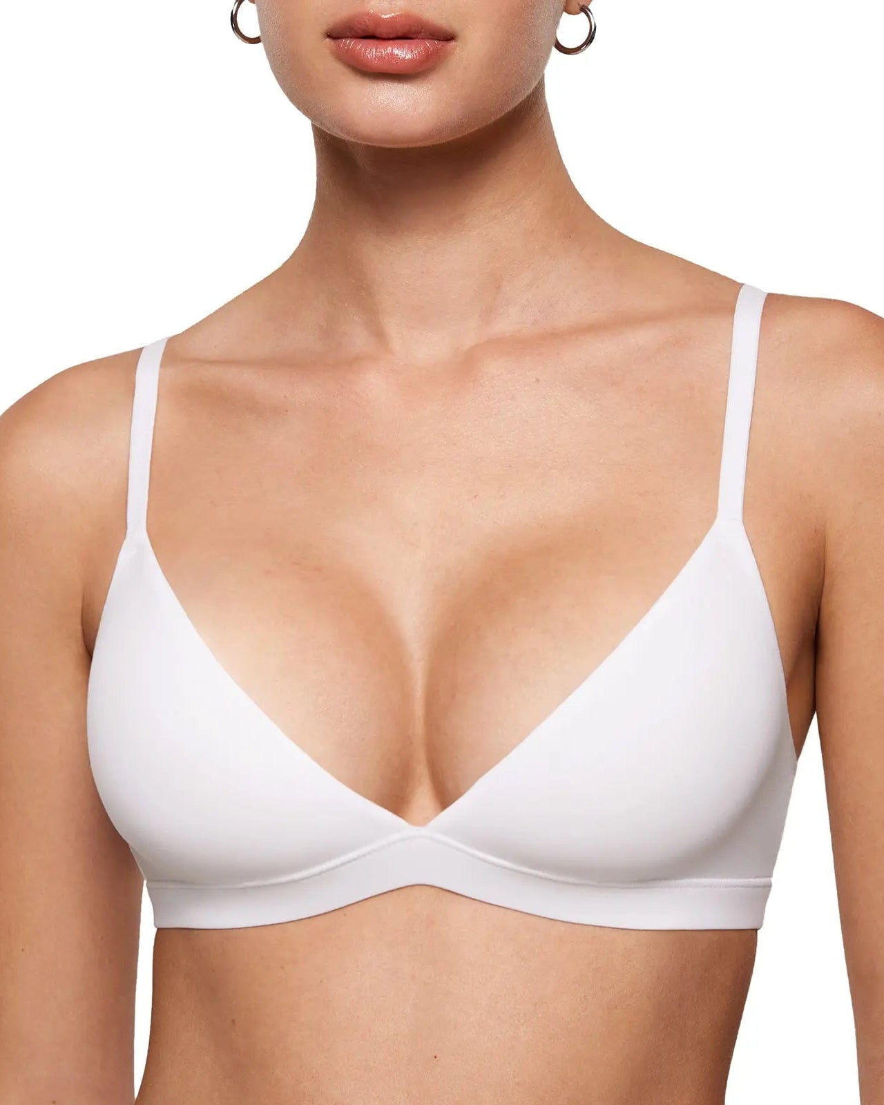 Everyday Wireless Plunge Bralette Unlined Pullover T Shirt Bra