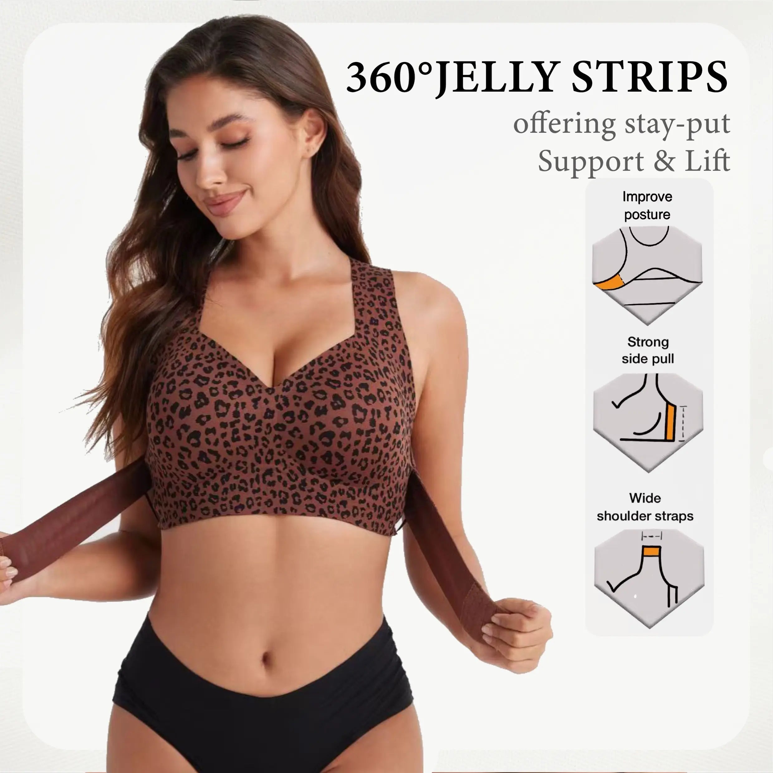 Seamless Front-Closure Wireless Posture Bra