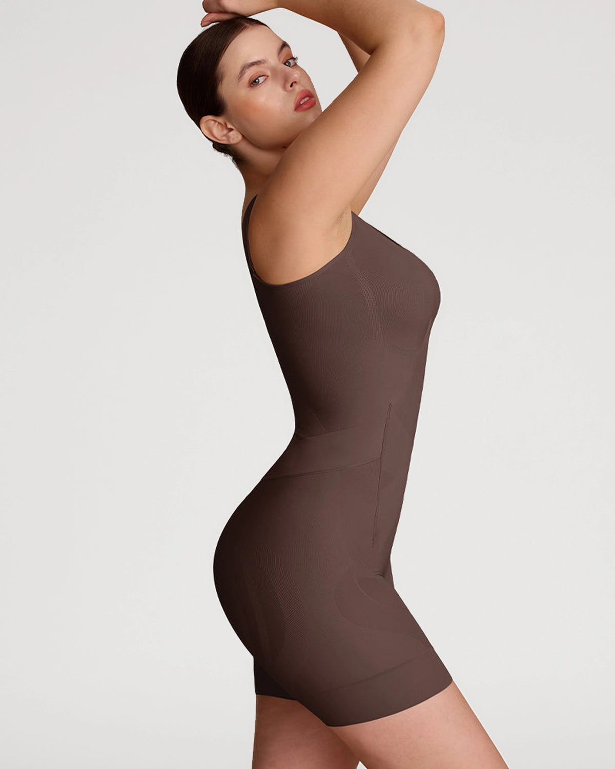 Front fit view of the Seamless Full Body Sculpting Bodysuit | LilyCurve