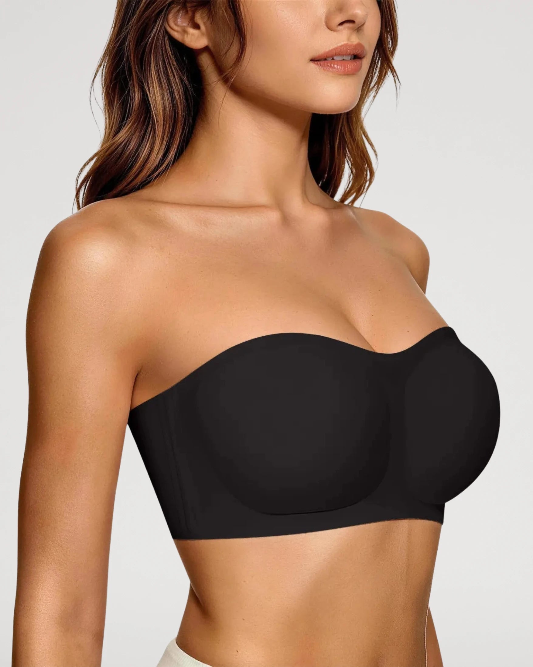 Soutien-gorge sans bretelles sans couture, sans armatures, antidérapant, push-up, en gel