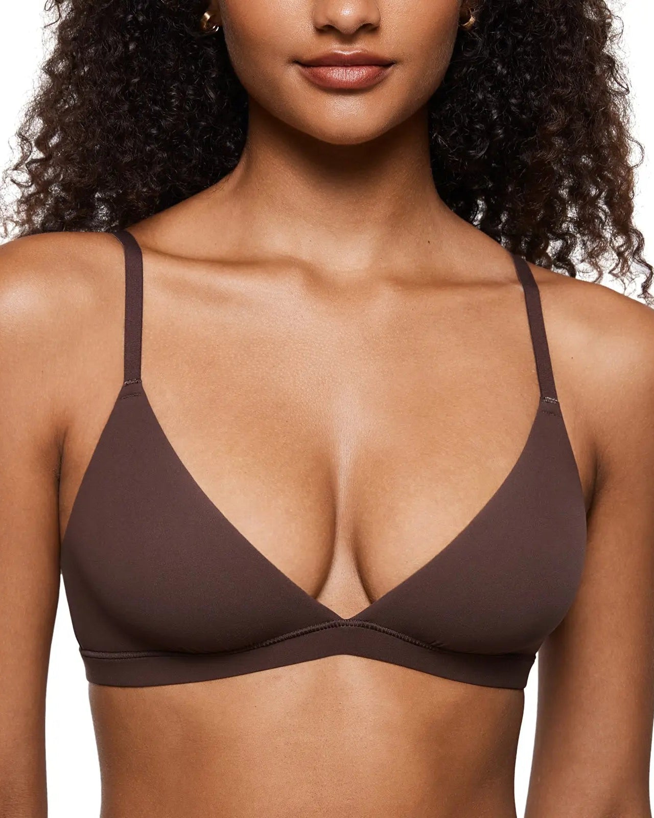 Everyday Wireless Plunge Bralette Unlined Pullover T Shirt Bra