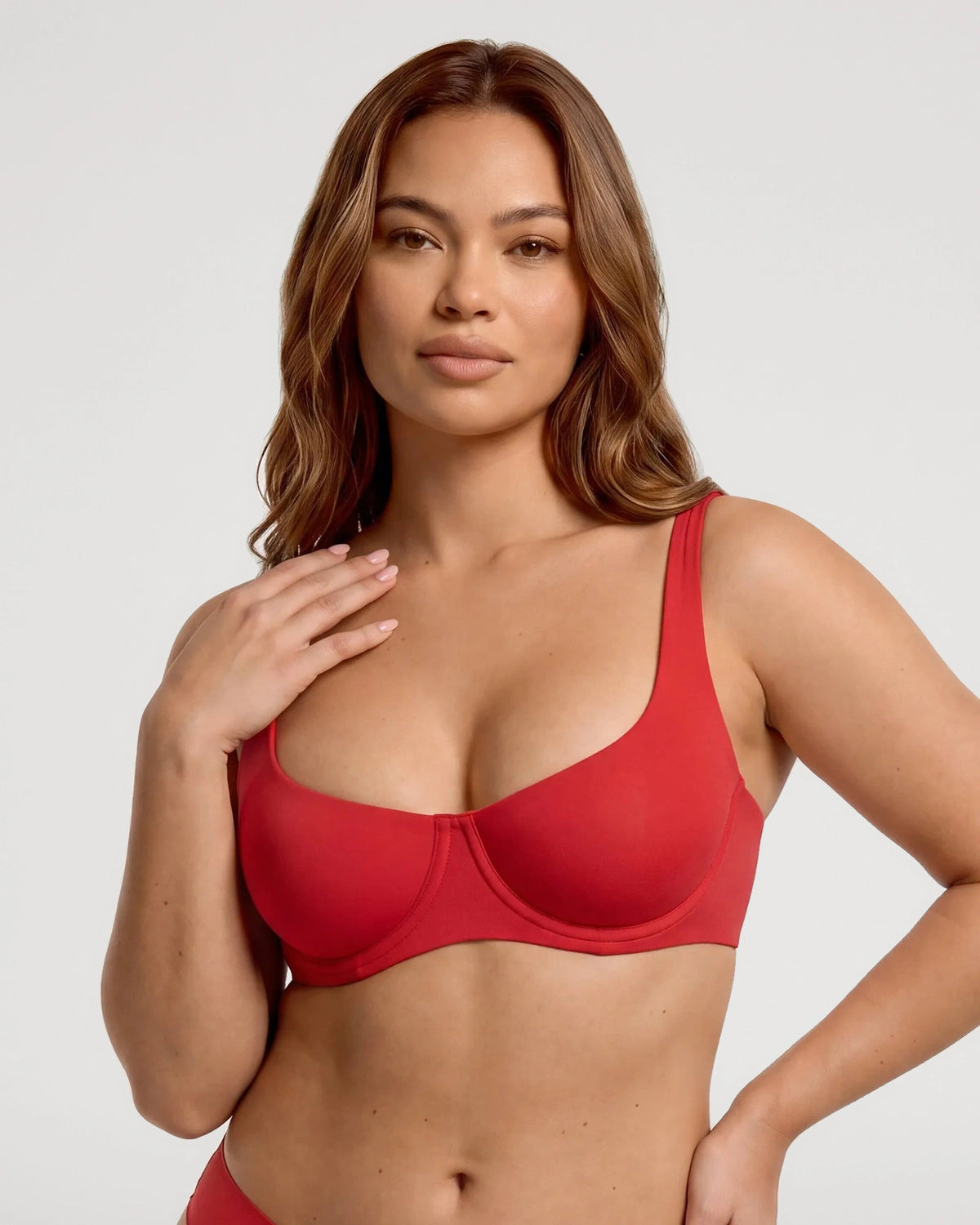 Front fit view of the Seamless Balconette Bra | LilyCurve