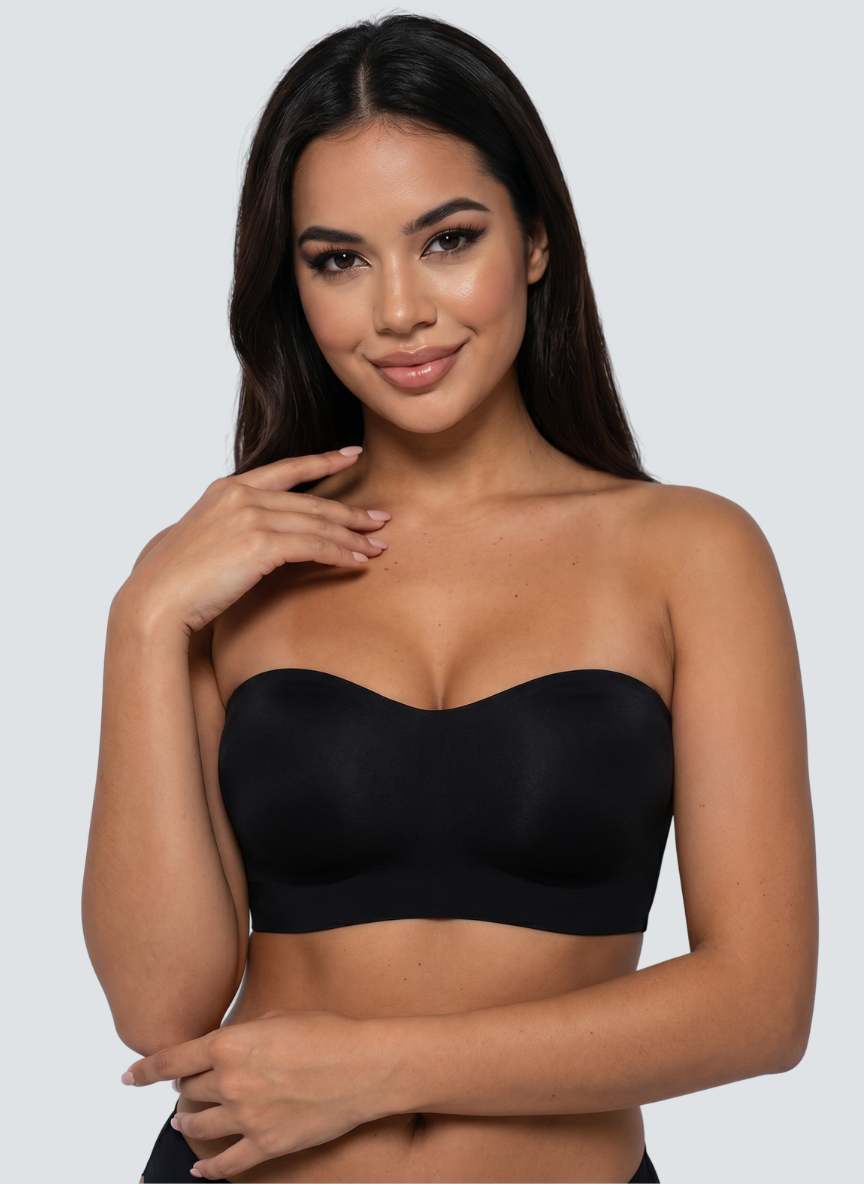 Non Slip Strapless Bra - Black / M