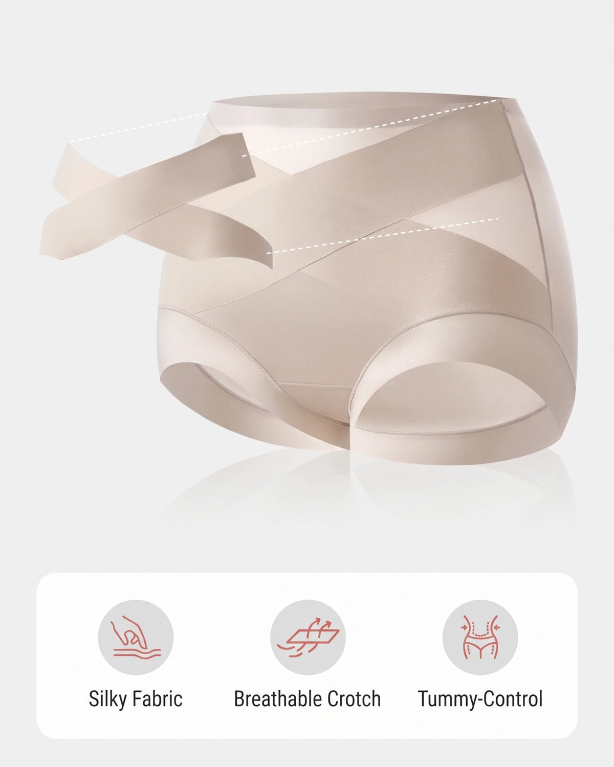 High-Waist Cross Compression Shaping Panties