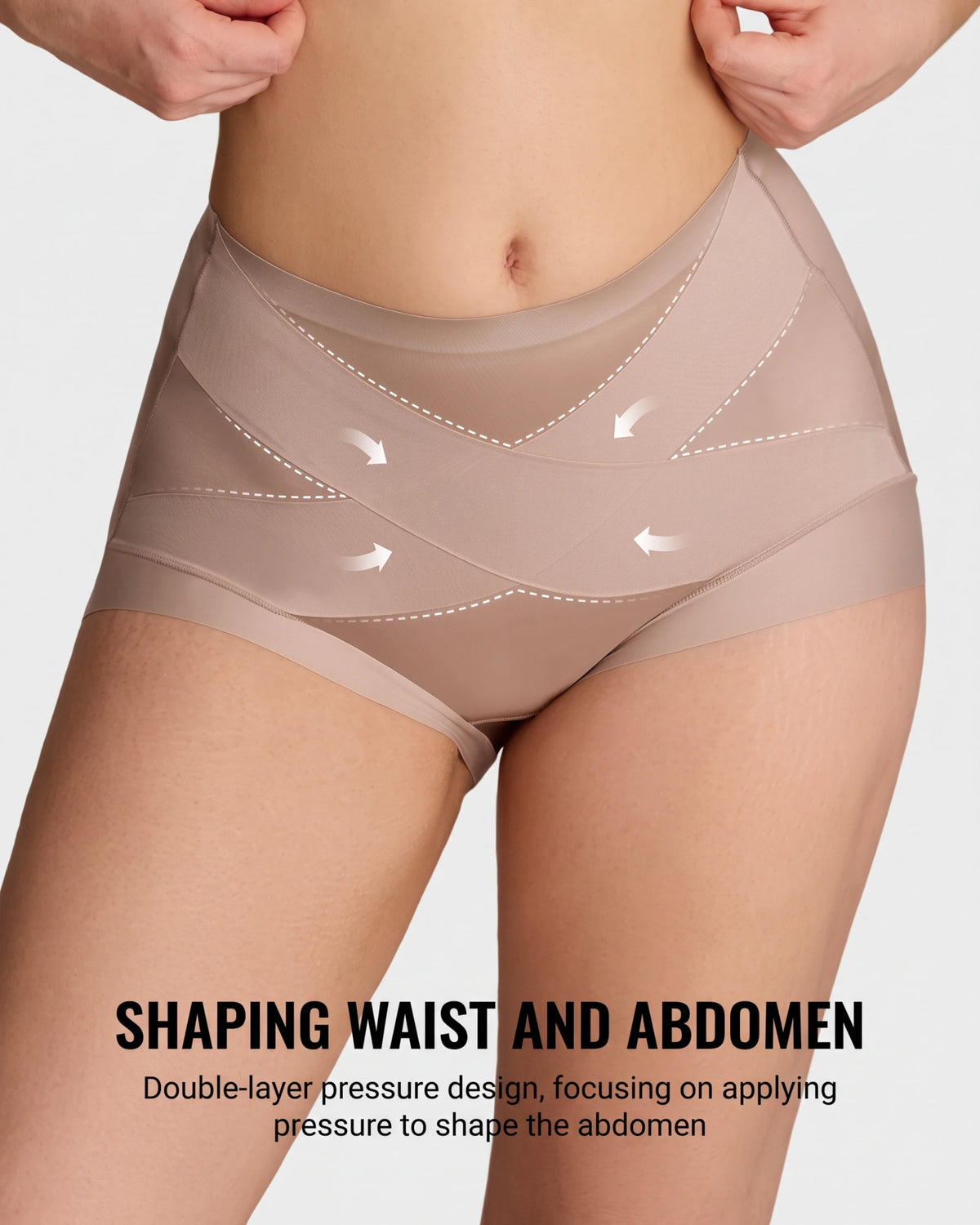 High-Waist Cross Compression Shaping Panties