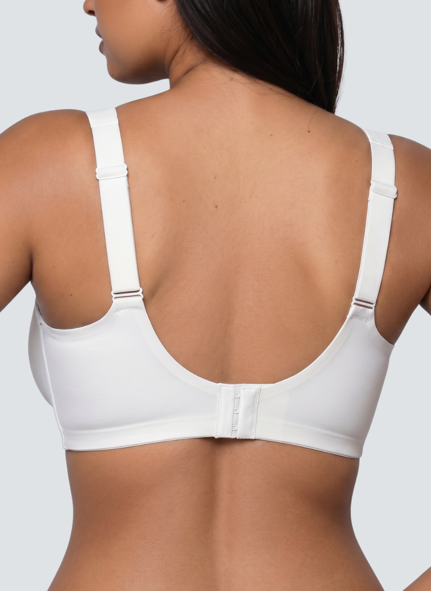 Seamless Scalloped Jelly Bra - White / M