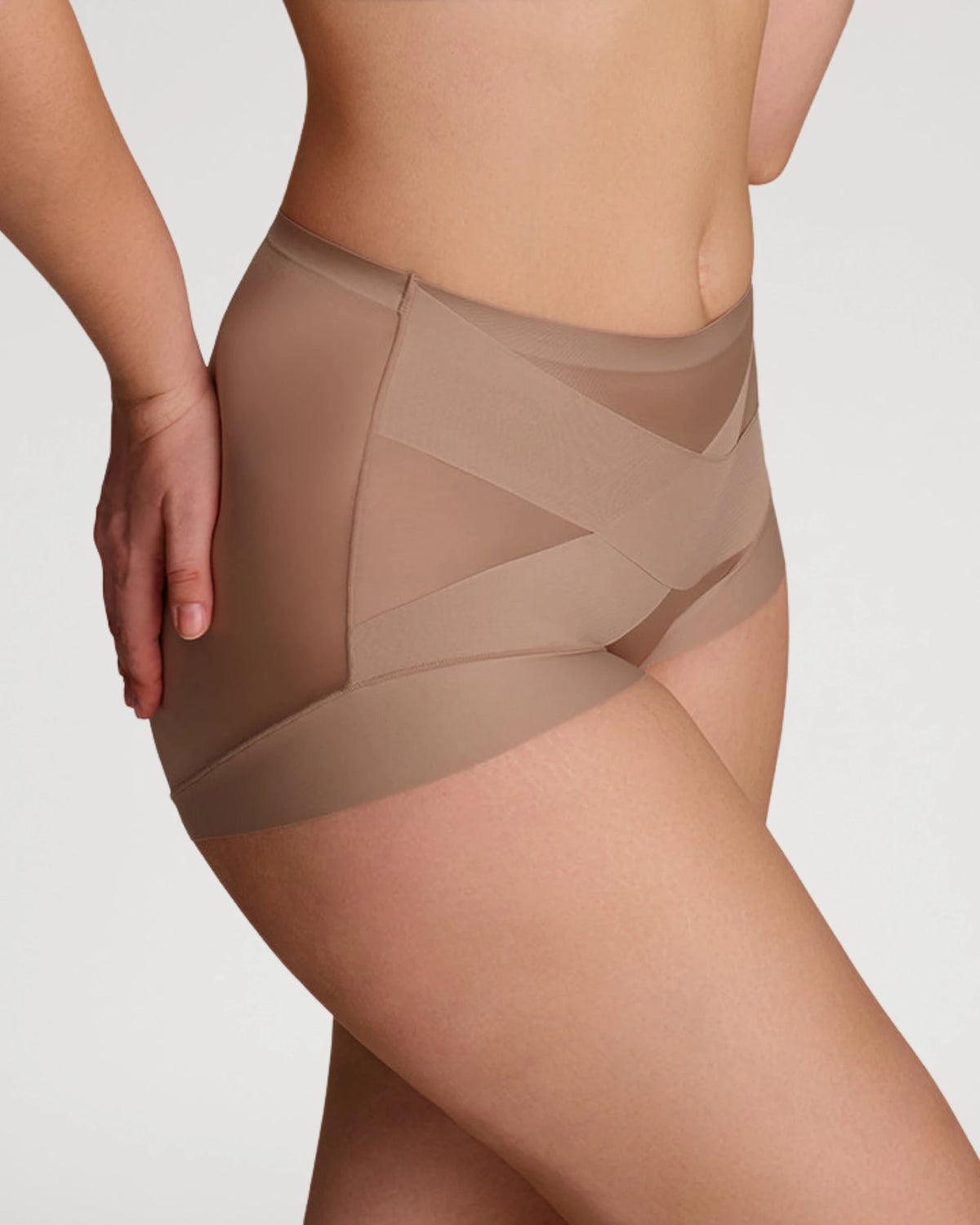 High-Waist Cross Compression Shaping Panties