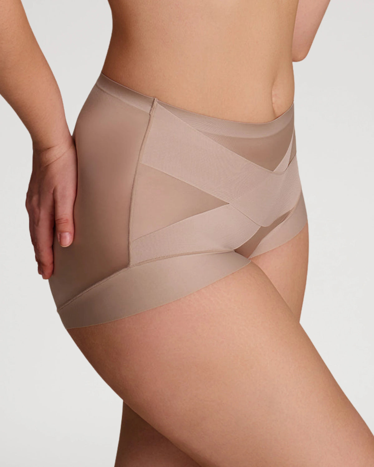 High-Waist Cross Compression Shaping Panties