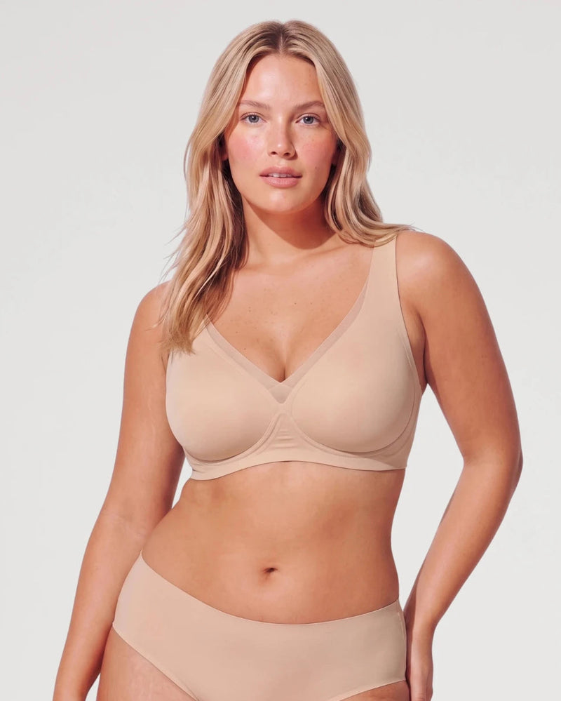 Plunge Mesh Wireless Jelly Seamless Push-Up Bra [BOGO]