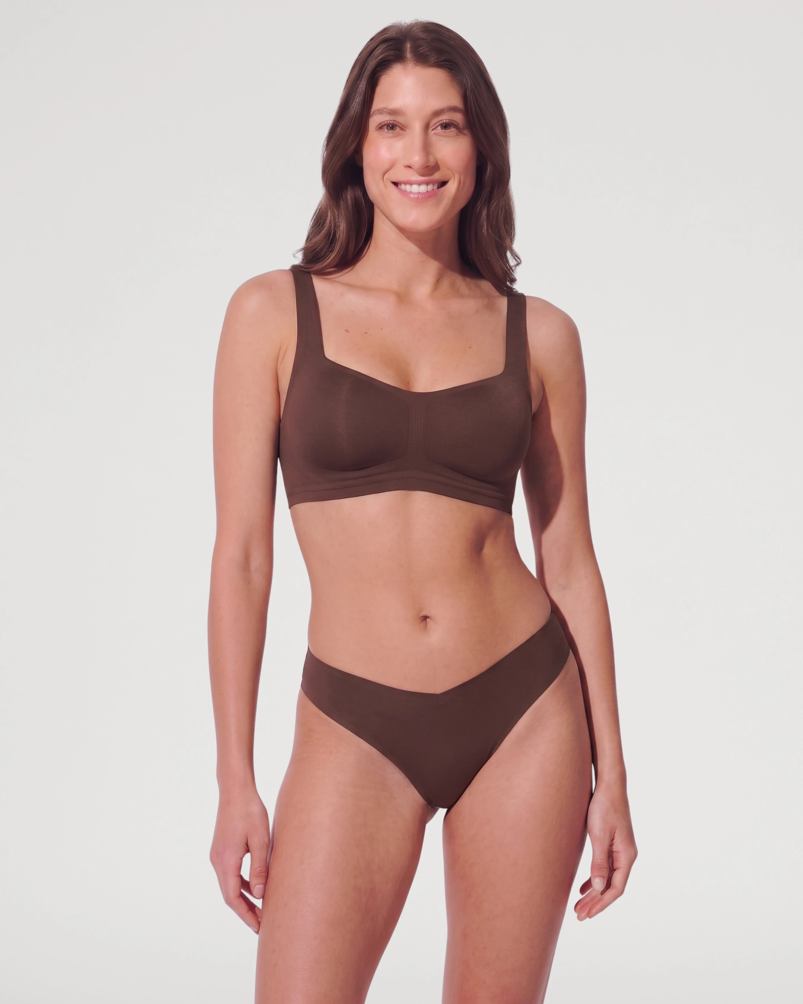 Seamless Square Neck Bralette & Panty Set