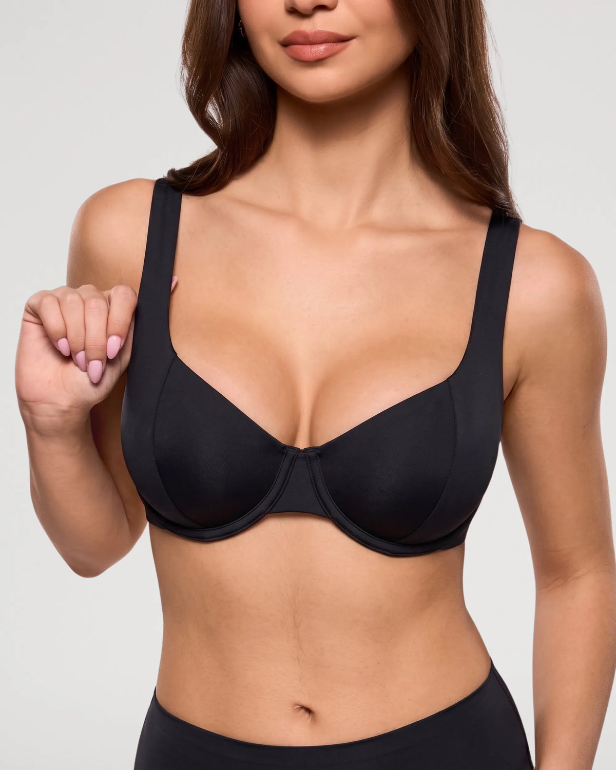 Lace Plunge Wireless Jelly Support Bra