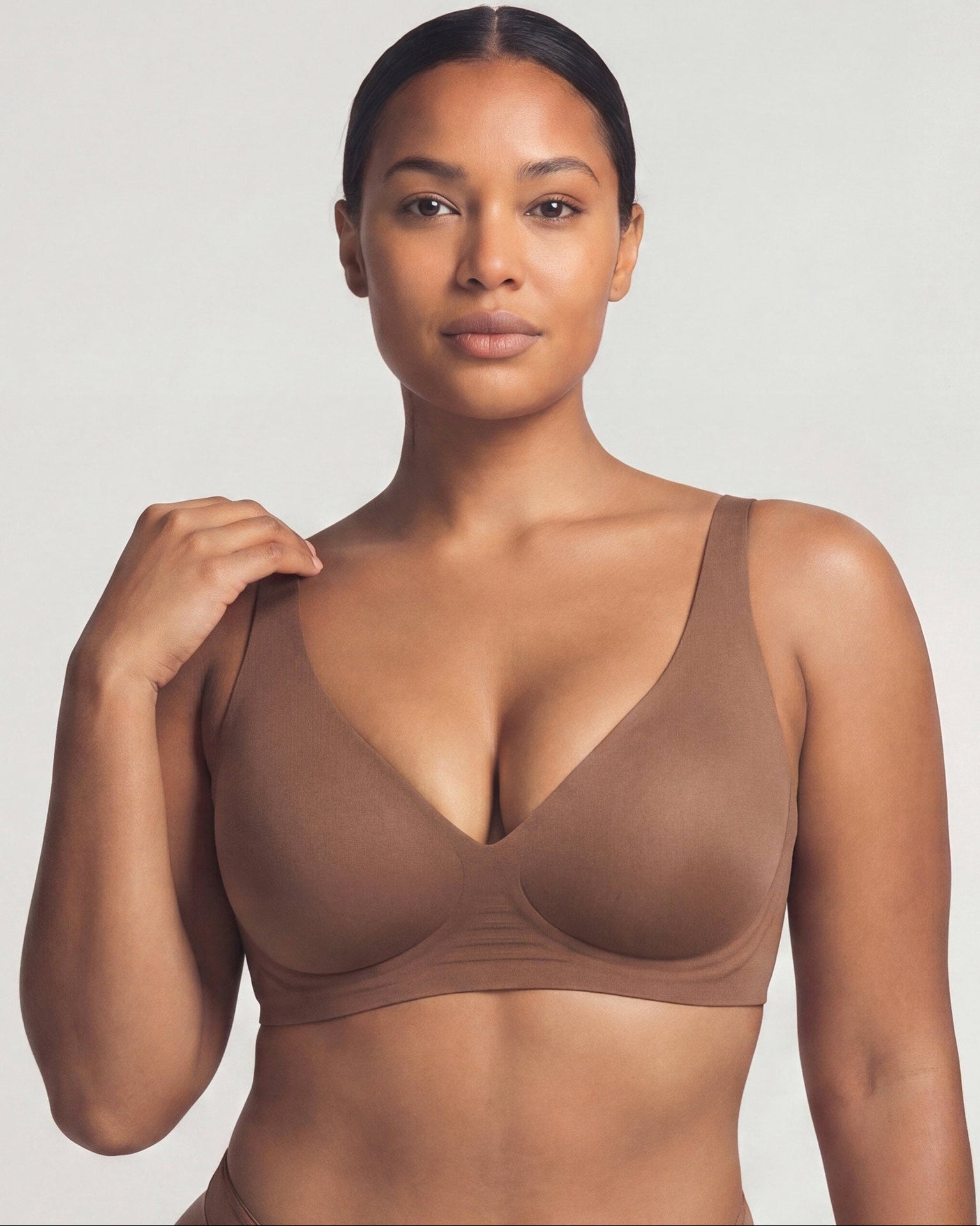 Seamless Wireless Plunge Push-Up Jelly Bra