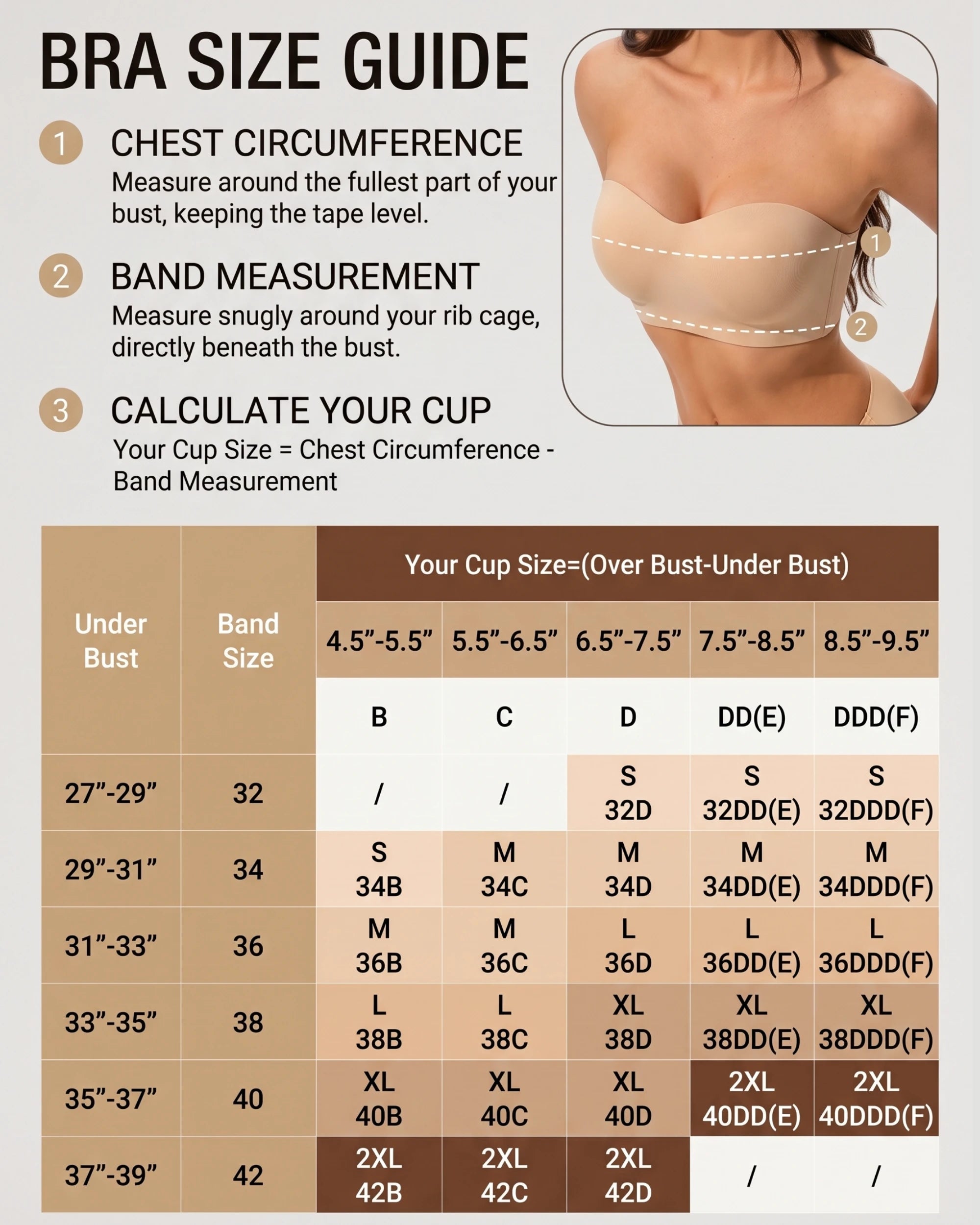 Sujetador sin tirantes sin costuras inalámbrico antideslizante con efecto push up (Jelly Bra)
