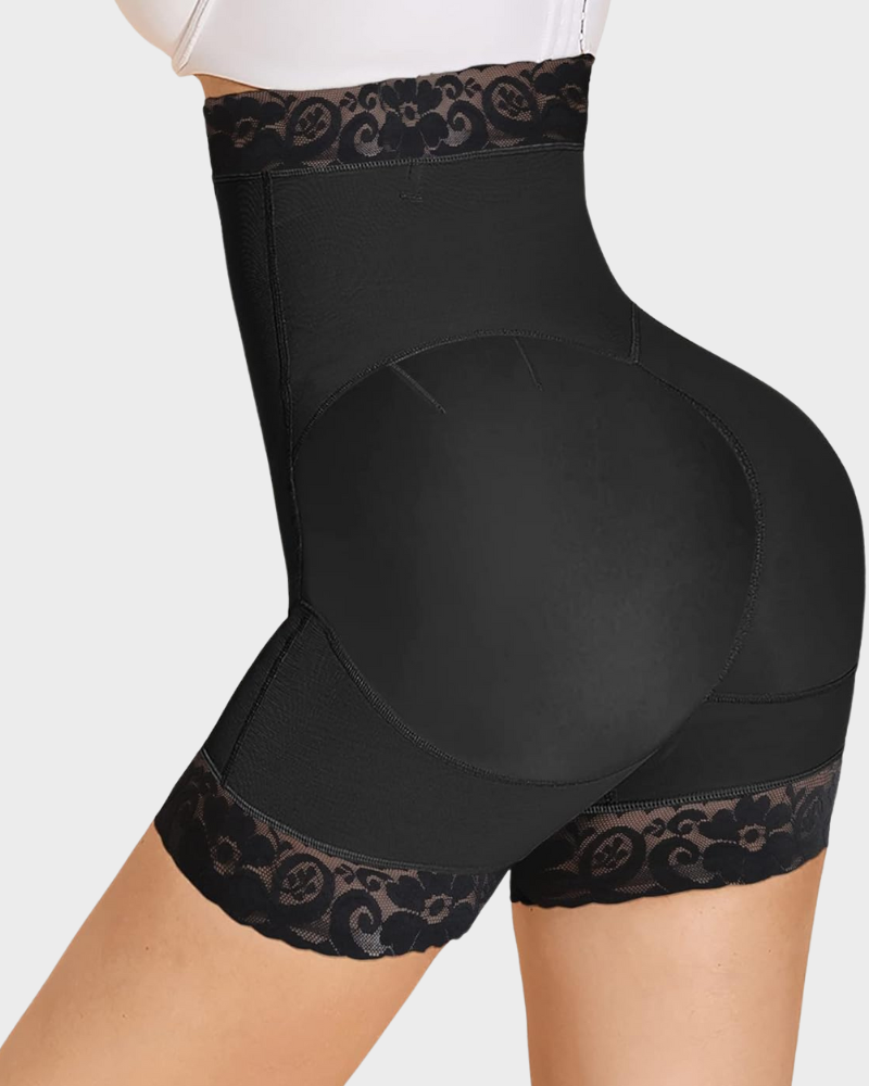 LilyCurve Sculpting Butt Lifter Tummy Control Shorts in BK
