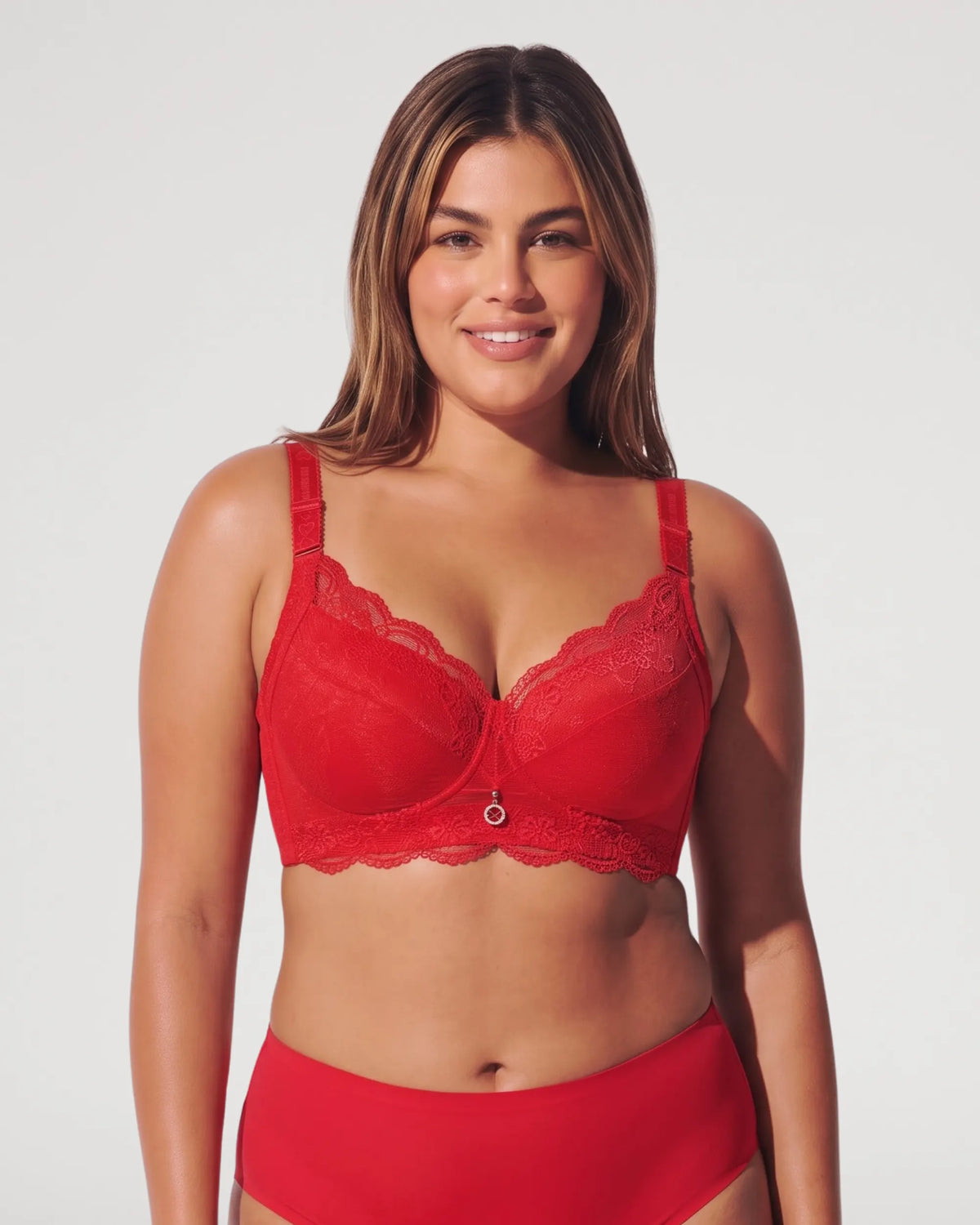 Plus Size Lace Molded Underwire Full Coverage Bra