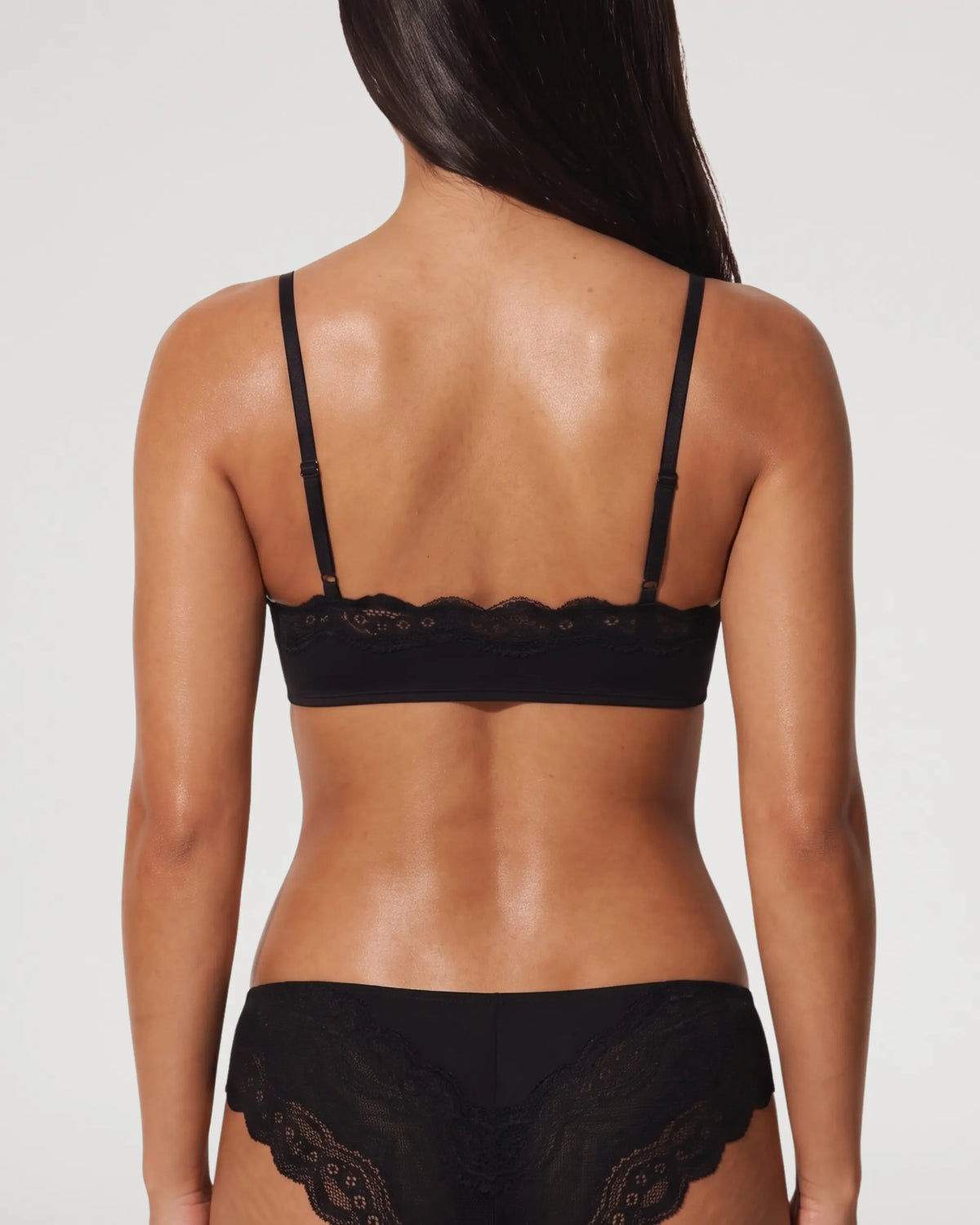 Lace Trim Unlined Wirefree Pull-On Bralette