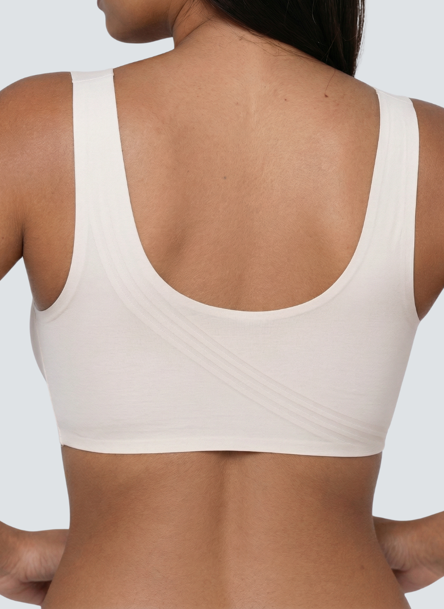 Wireless Smooth Back Jelly Bra - Red / 2XL