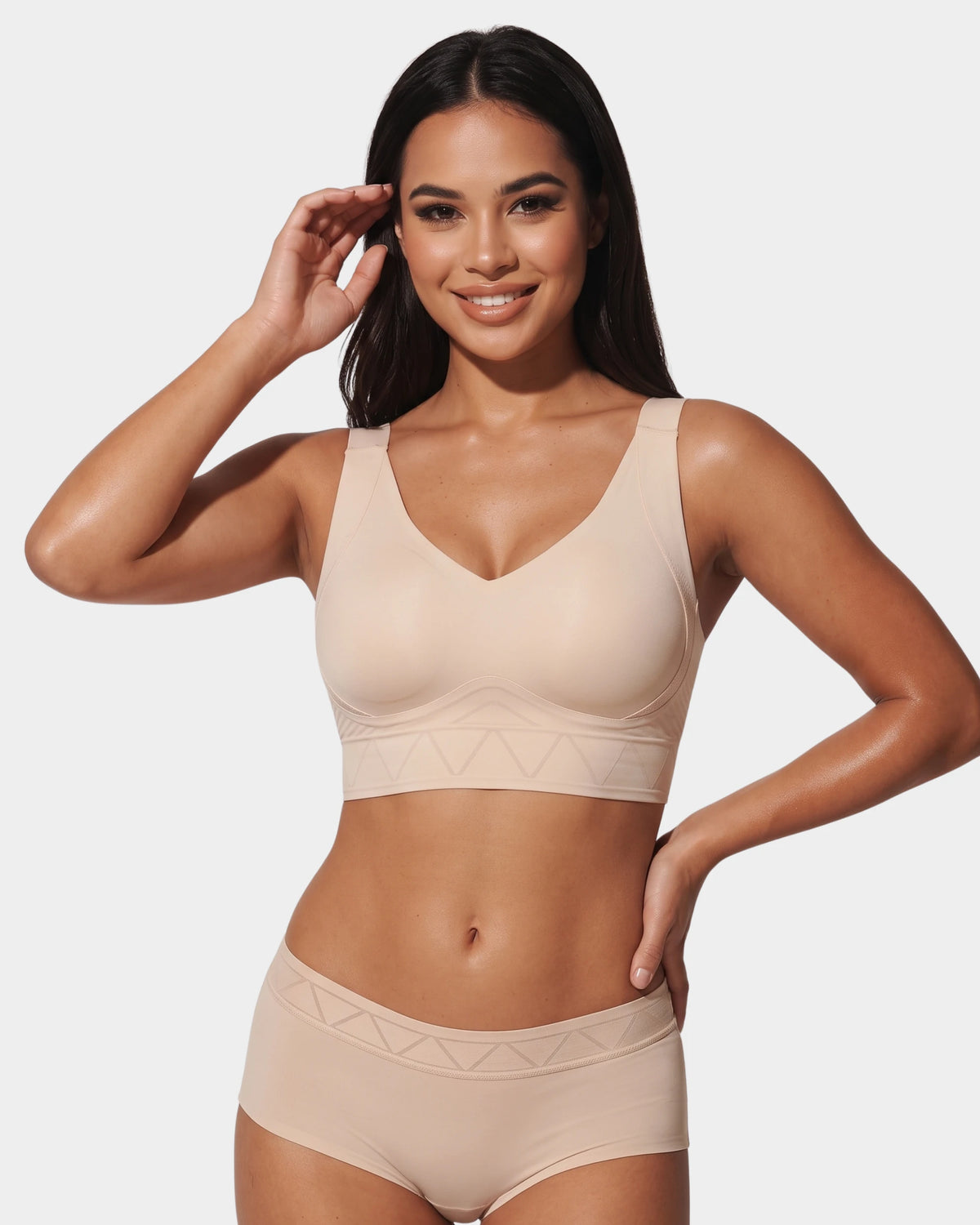 Soutien-gorge T-shirt sans armature, rembourré, bonnets couvrants, en gel, grandes tailles