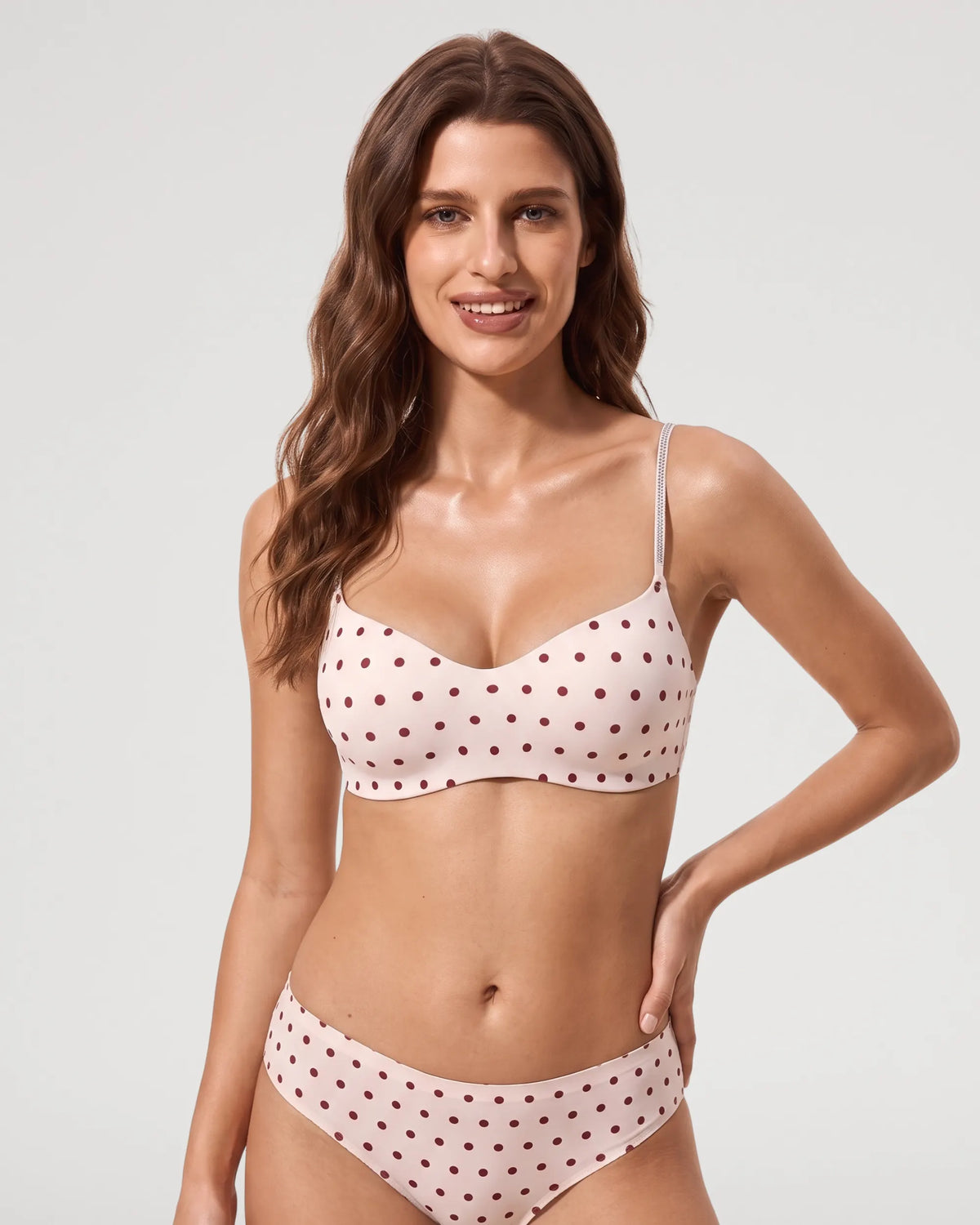 Seamless Molded Push Up Wireless Balconette Bra