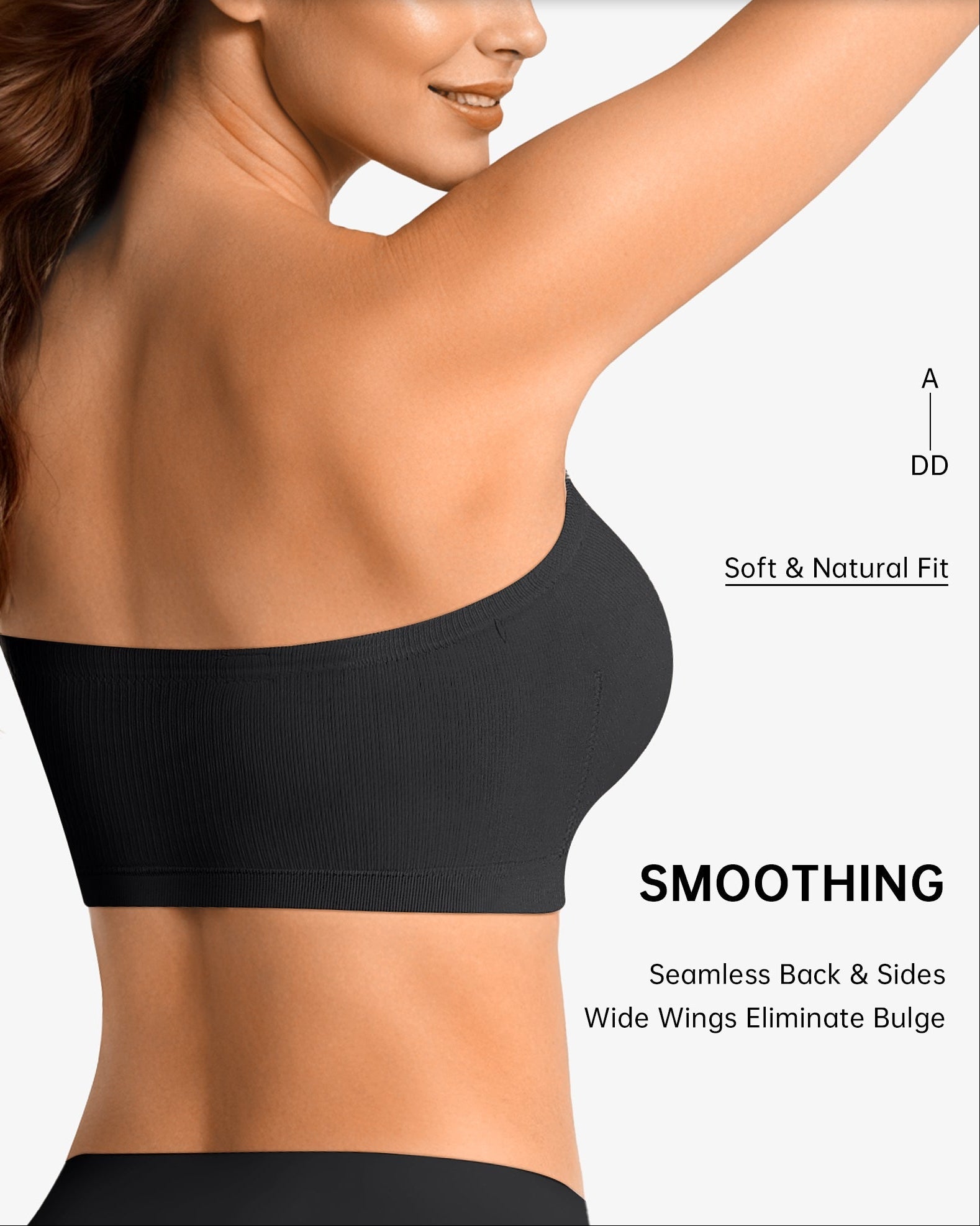 ZOE Stay Put Bandeau Bra - Black