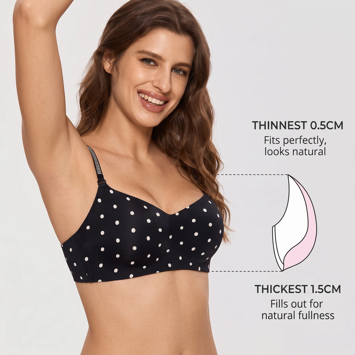 Graduated Padding for Natural Fullness