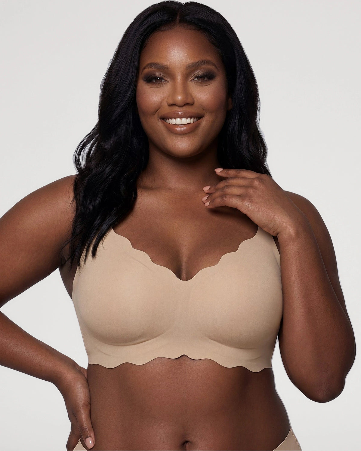 Side profile showing the bra shape | LilyCurve