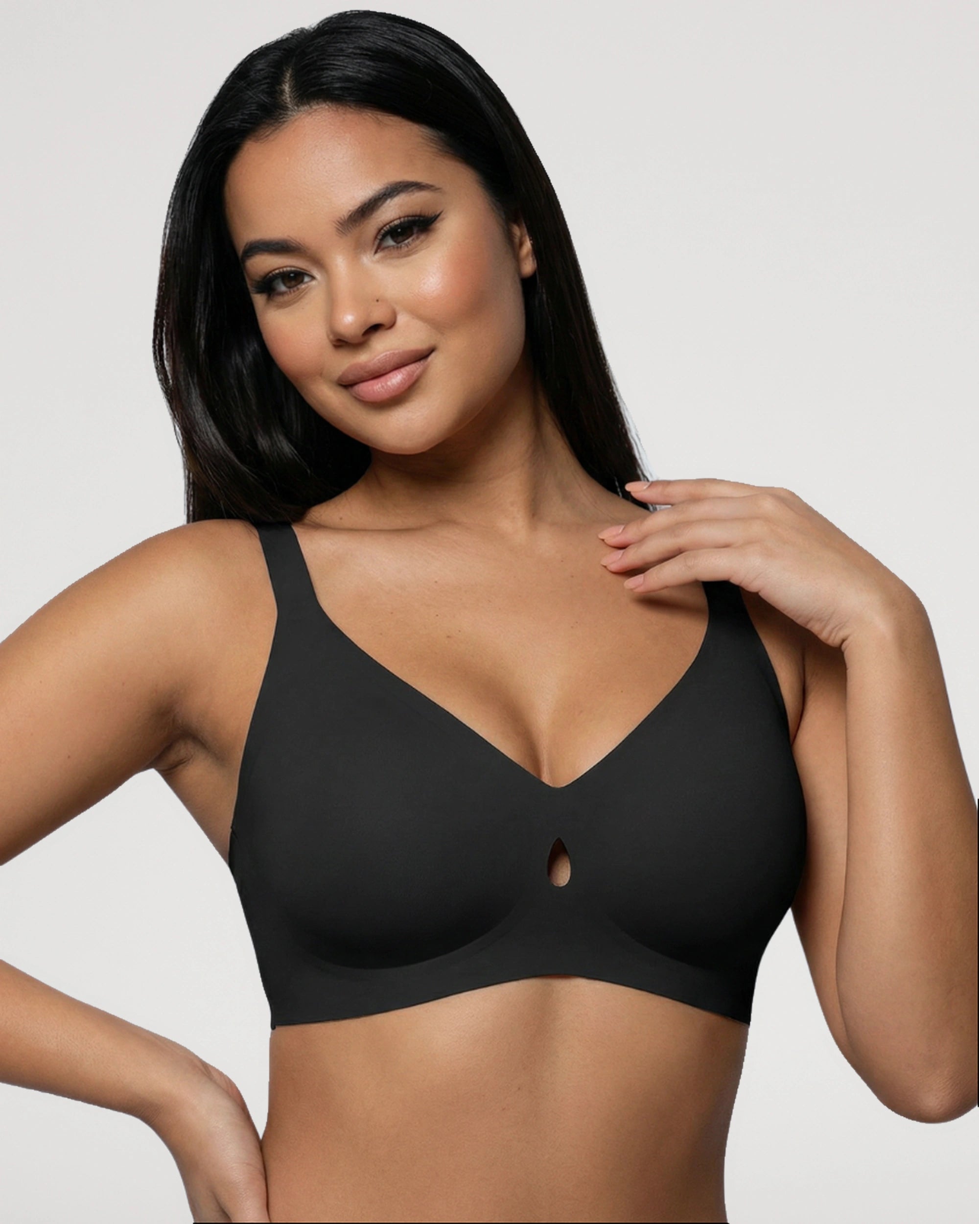 Side profile showing the plunge bra shape | LilyCurve