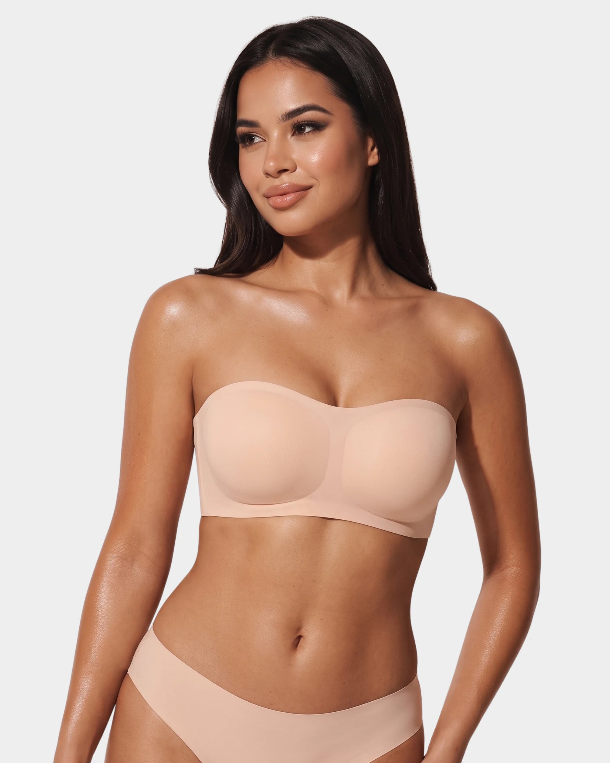 Soutien-gorge sans bretelles sans couture, sans armatures, antidérapant, push-up, en gel