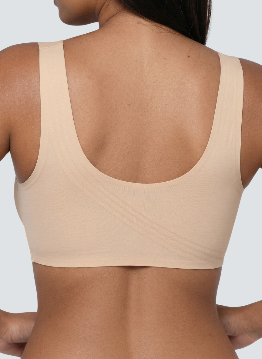 Wireless Smooth Back Jelly Bra - Red / 3XL
