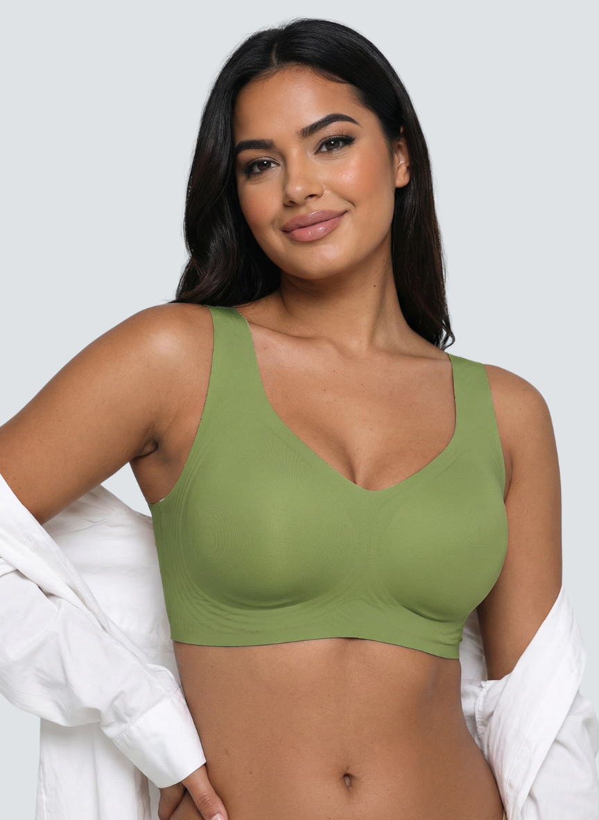 Wireless Smooth Back Jelly Bra - White / L