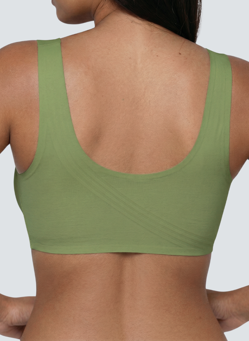 Wireless Smooth Back Jelly Bra - White / XL