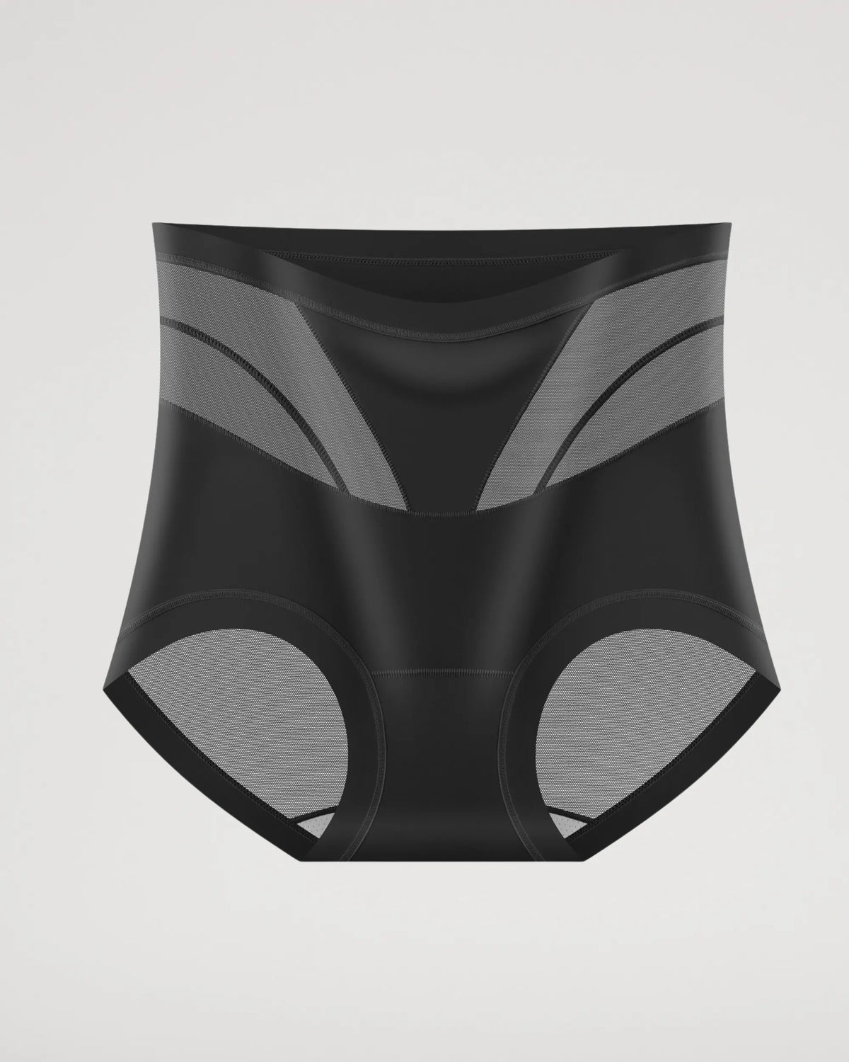 High-Waist Mesh Panel Butt-Lifting Briefs