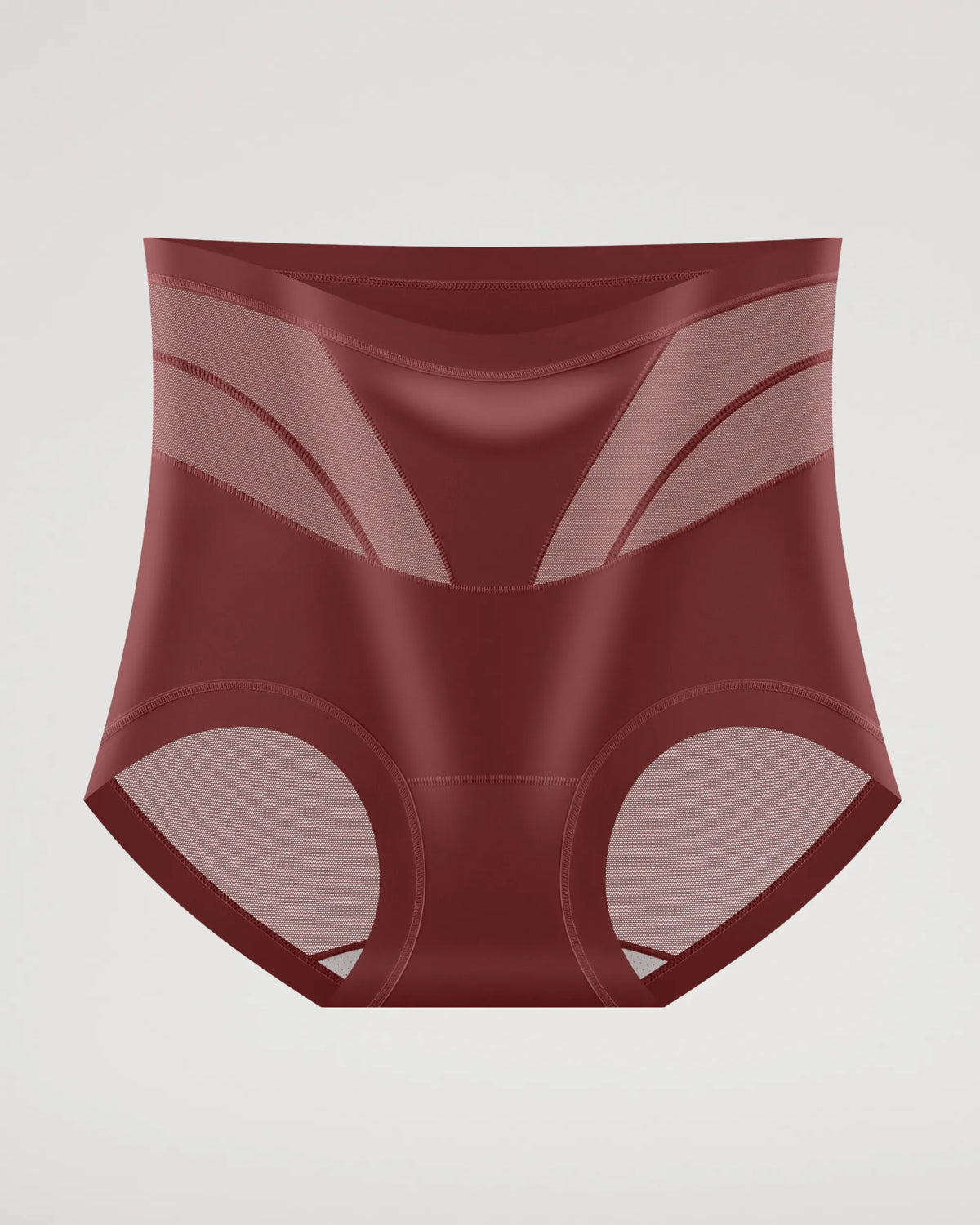 High-Waist Mesh Panel Butt-Lifting Briefs