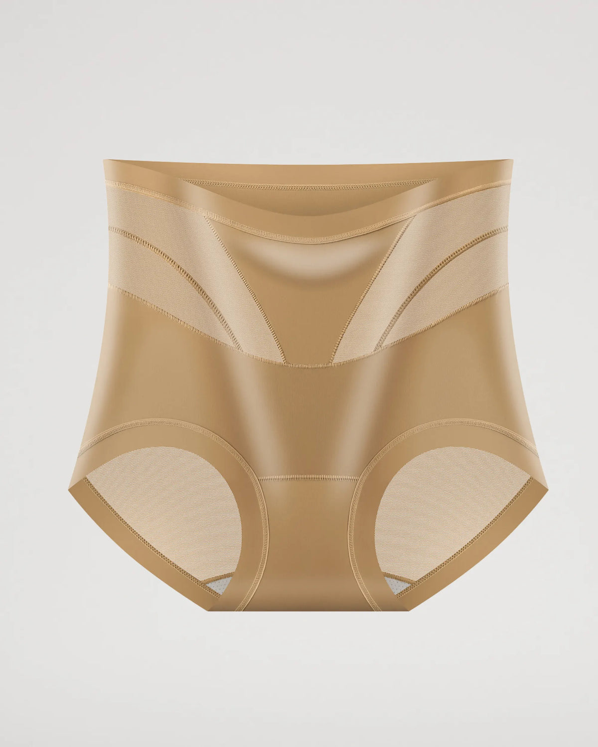 High-Waist Mesh Panel Butt-Lifting Briefs