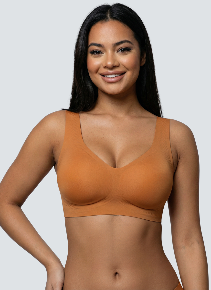 Wireless Smooth Back Jelly Bra - White / 2XL