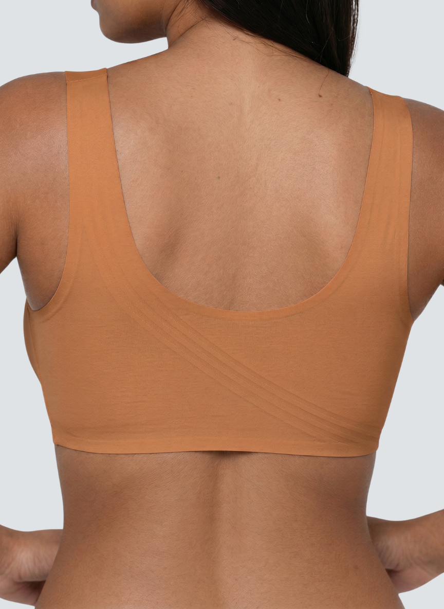 Wireless Smooth Back Jelly Bra - White / 3XL