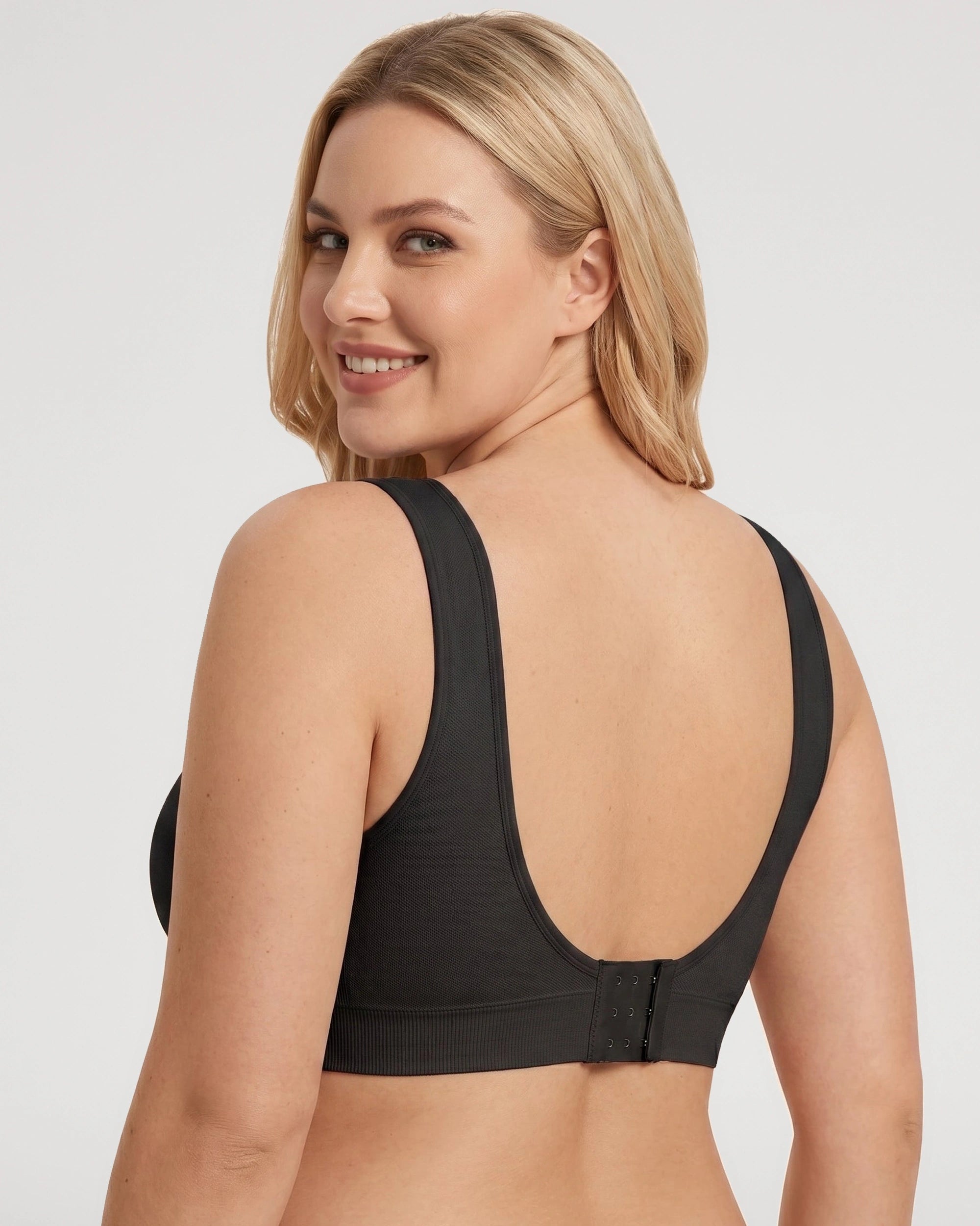 Studio fit image for the Comfort Wireless Full Coverage Push Up U Back Bra | LilyCurve