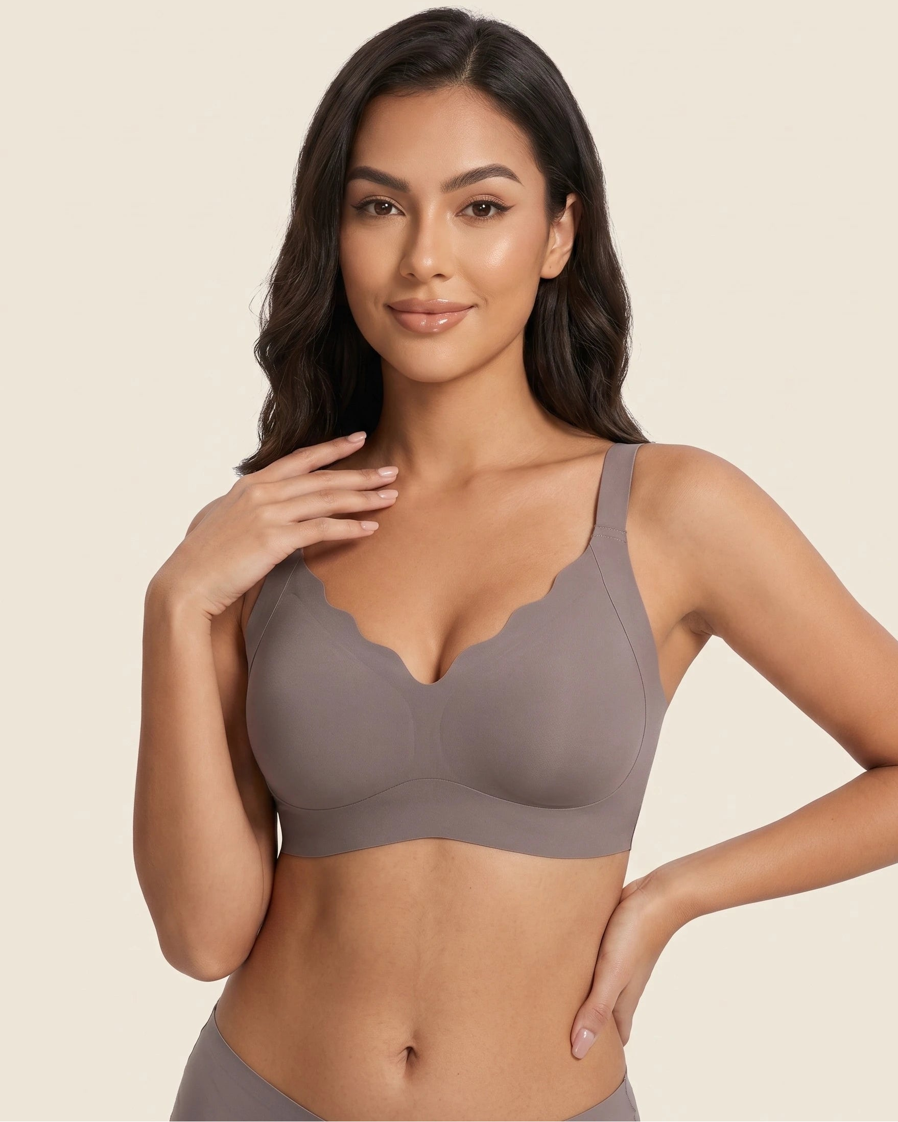 Scalloped Push-Up Jelly Bra [BOGO]