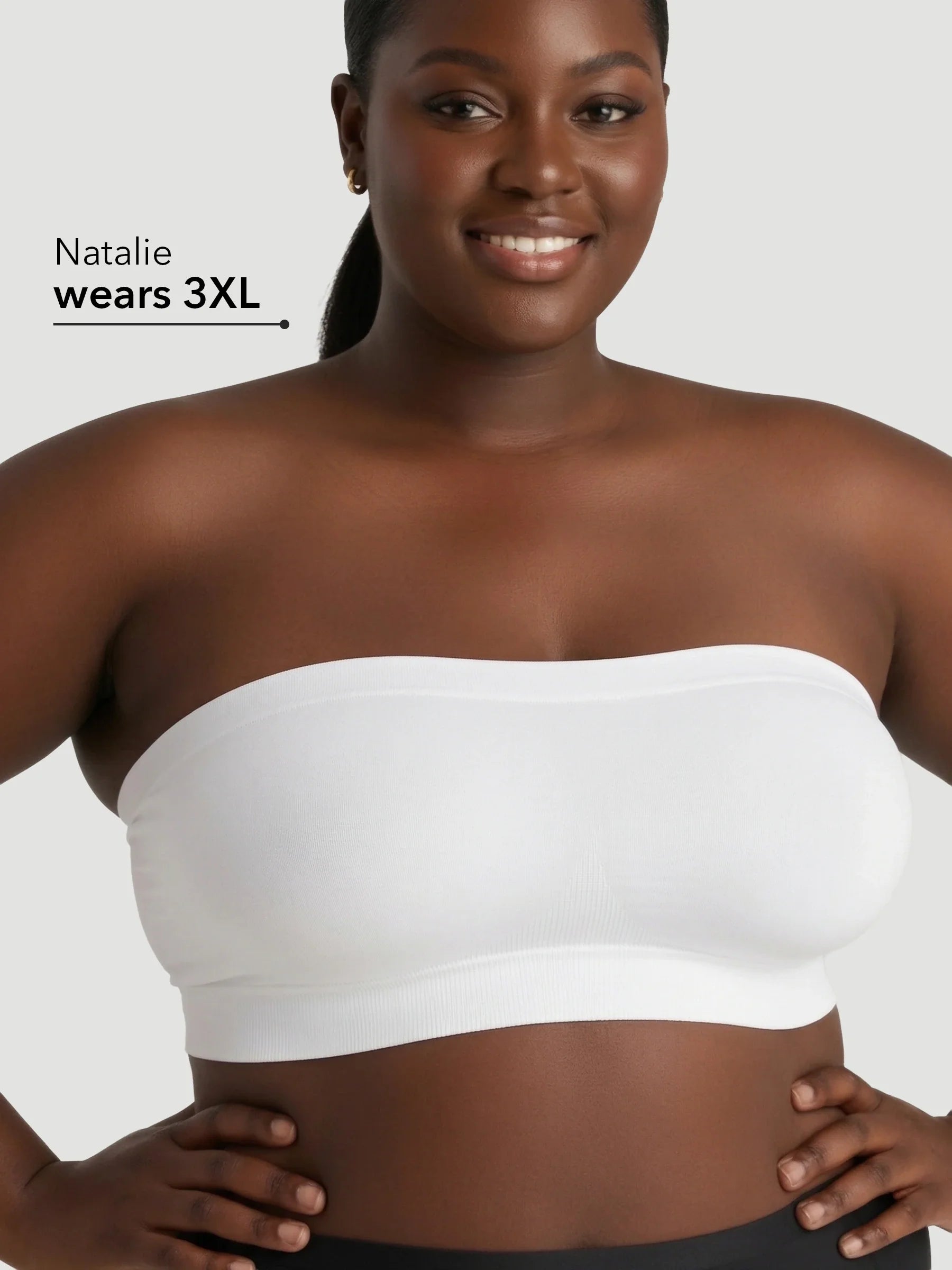Convertible Strapless Bandeau Bra in 4XL — multi-way strapless design, size 