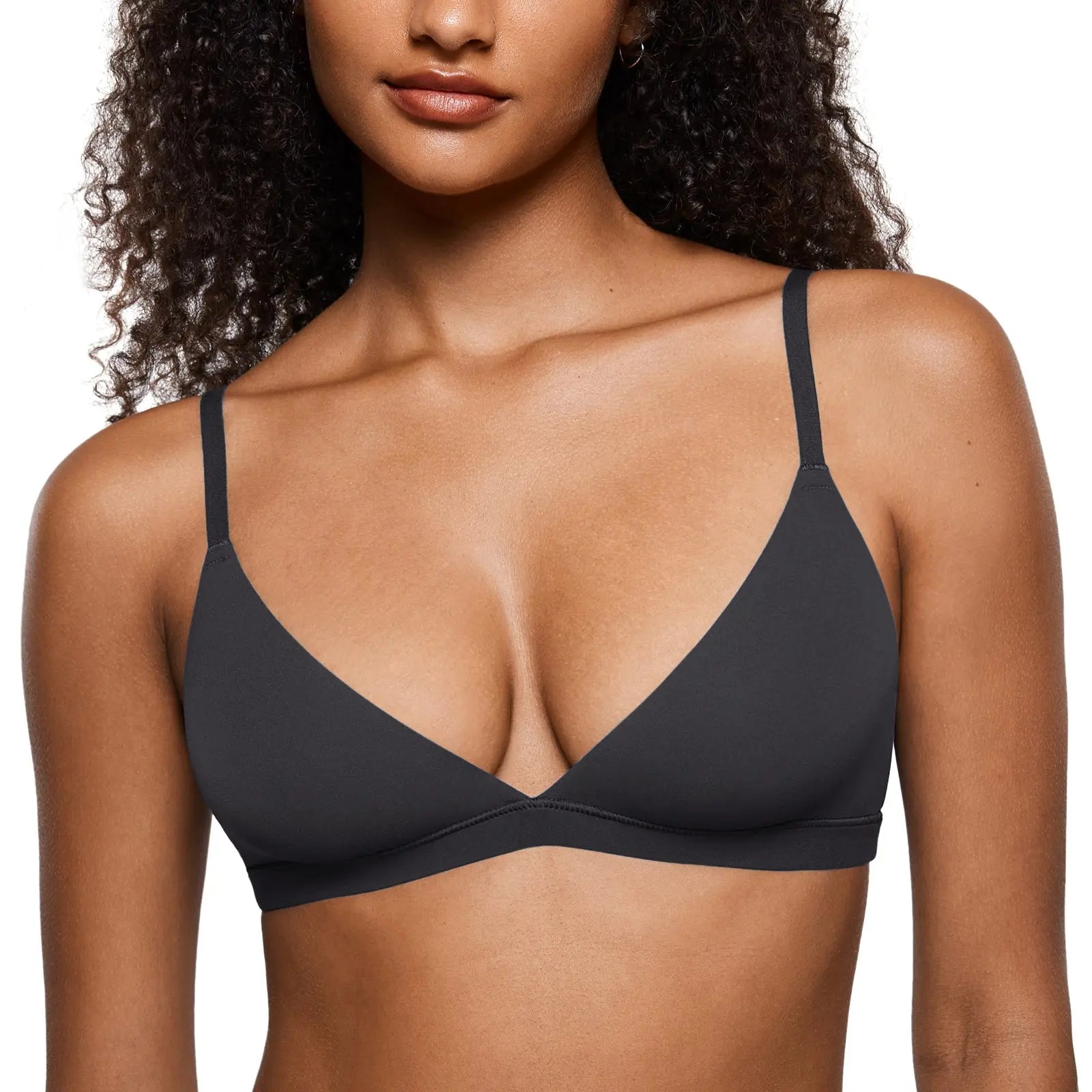 Everyday Wireless Plunge Bralette Unlined Pullover T Shirt Bra