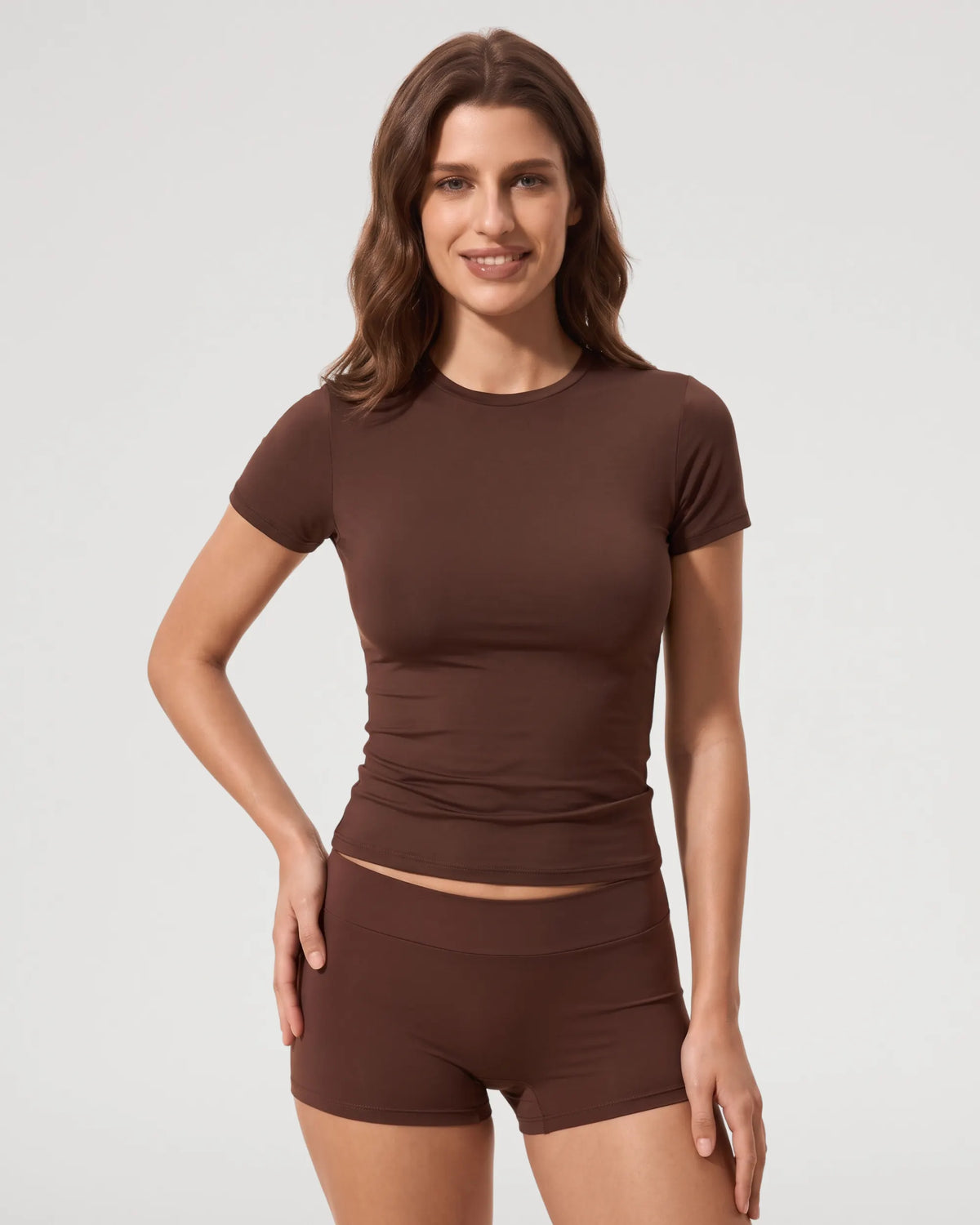 Black Single Layer Stretch T-Shirt