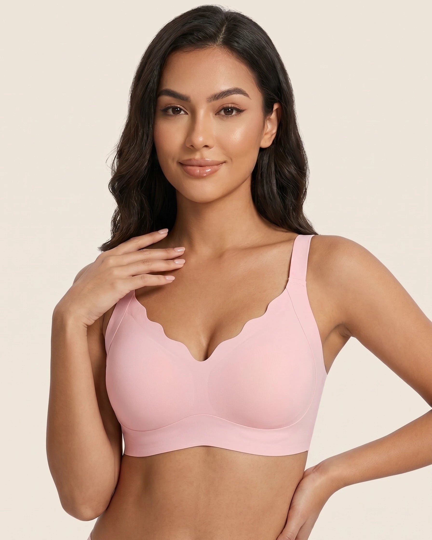 Scalloped Push-Up Jelly Bra [BOGO]